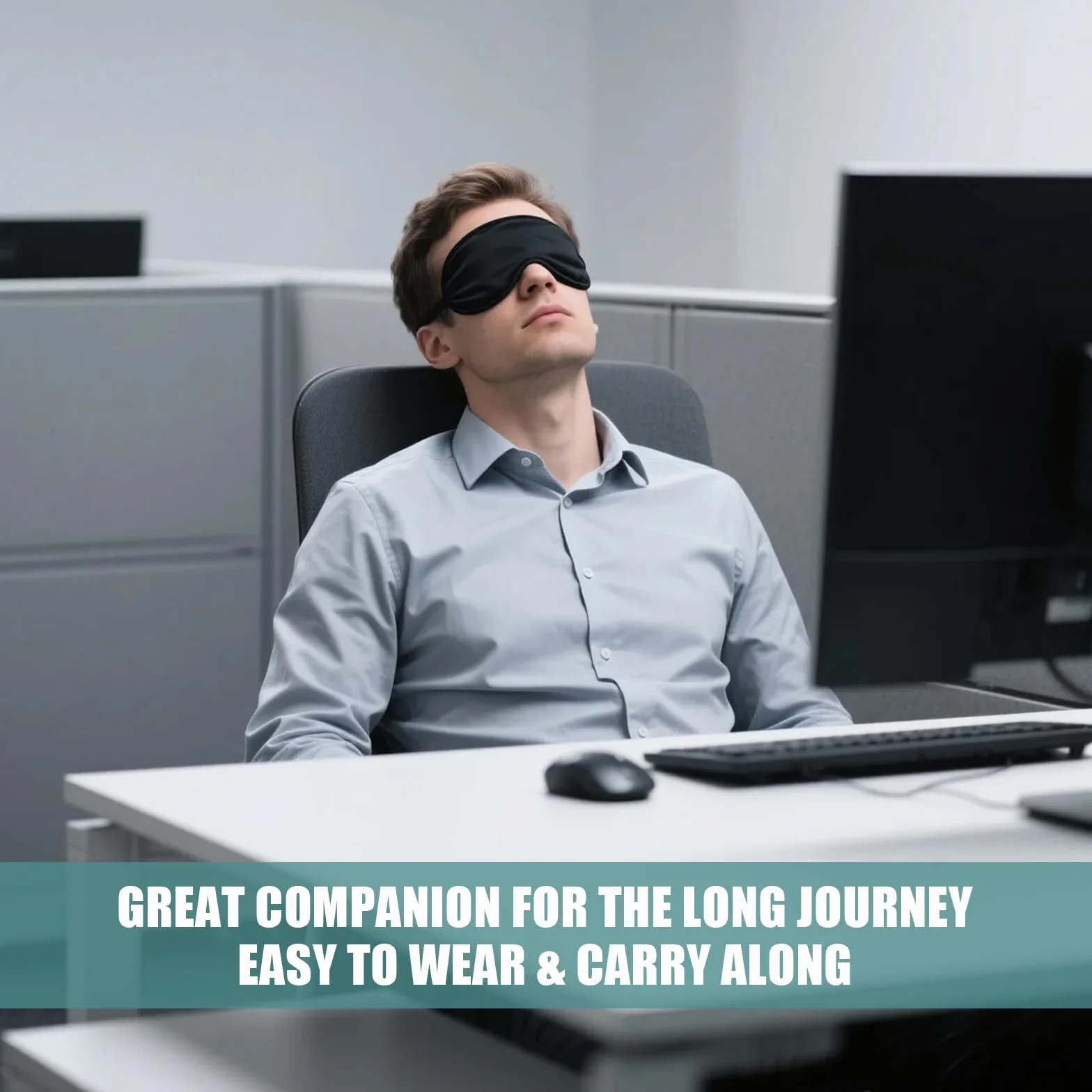 Maschera per Dormire in Seta, 4 Pezzi Benda Occhi Blocca Luce per Viaggio e Sonno