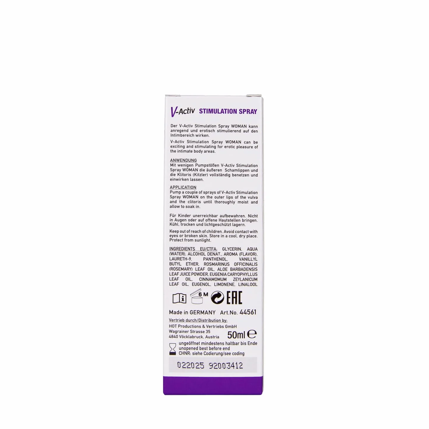 HOT Spray per stimolazione V-Activ per donne 50 ml