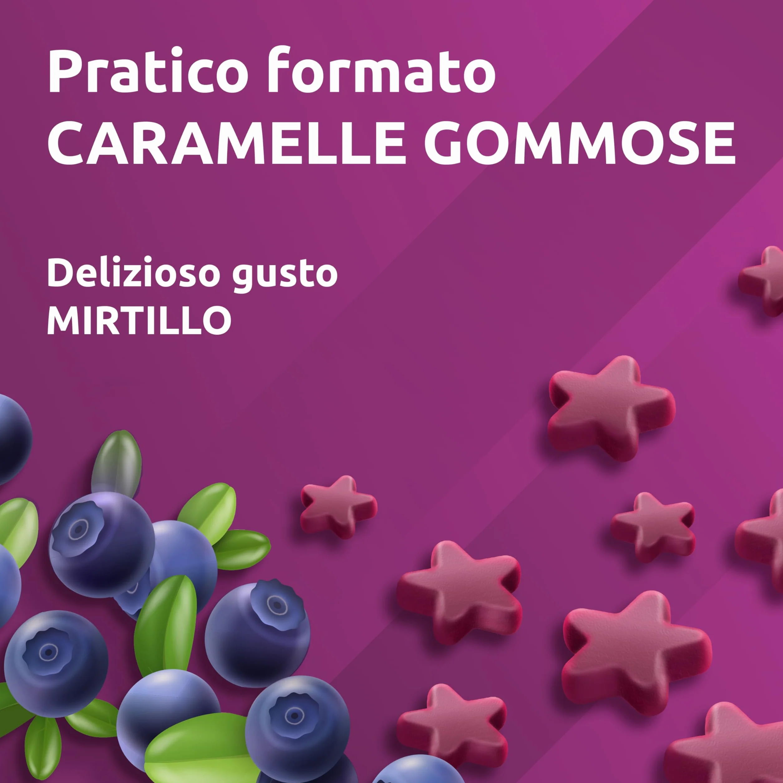 Supradyn Ricarica Notturna Melatonina 1mg Adulti 60 Caramelle Gommose Mirtillo con Vitamina B6 Passiflora e Melissa