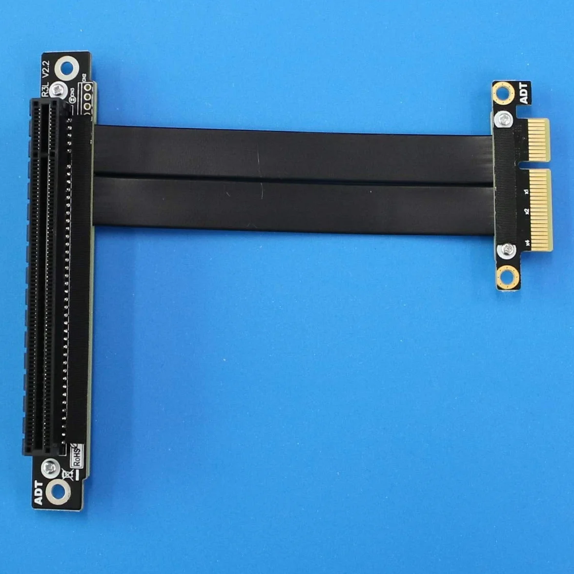 ADT-Link Estensione PCI-E x16 x4 Riser 16x 4x PCIe3.0 GTX1080Ti Grafica SSD RAID Card Extender Cavo di Conversione Ad Angolo 1U PCI- espresso (15CM)