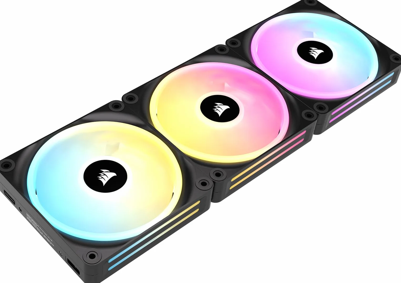 Corsair iCUE Link QX120 RGB Cupola Magnetica da 120 mm Ventole - Tripla Ventole Starter Kit con iCUE Link System Hub - Nero | Tripla Ventole Starter Kit con iCUE LINK System Hub