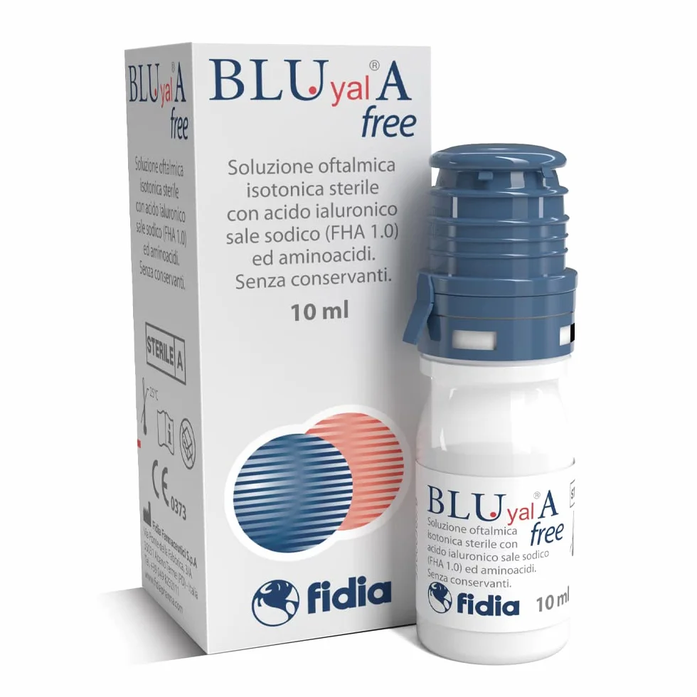Fidia Farmaceutici Collirio Soluzione Oftalmica Isotonica Sterile con Acido Ialuronico Sale Sodico e Aminoacidi 10 ml