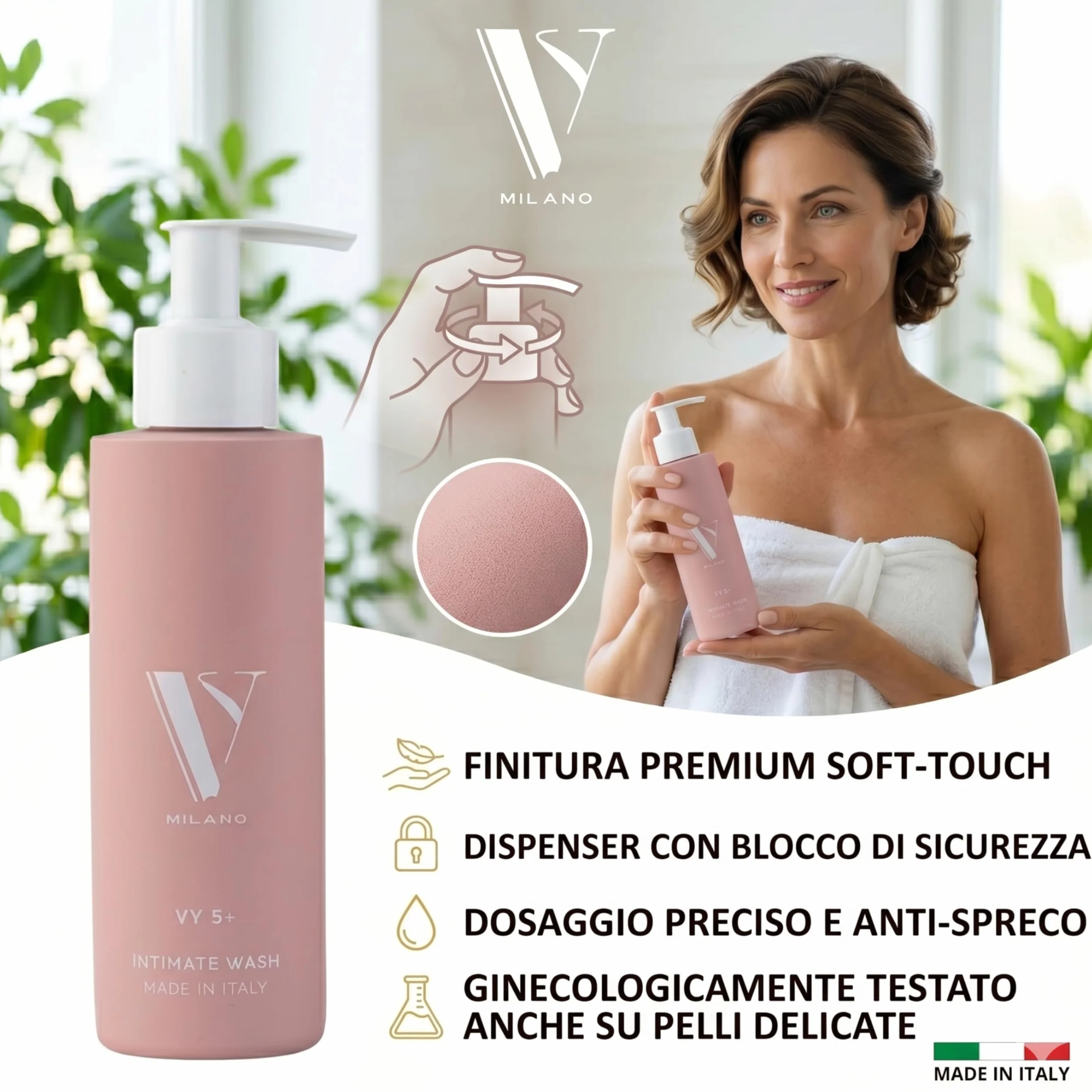 Detergente Intimo Quotidiano 200ml pH 5.5 Prebiotici Odor Control Gel Idratante Lenitivo Senza Profumo Pelli Sensibili