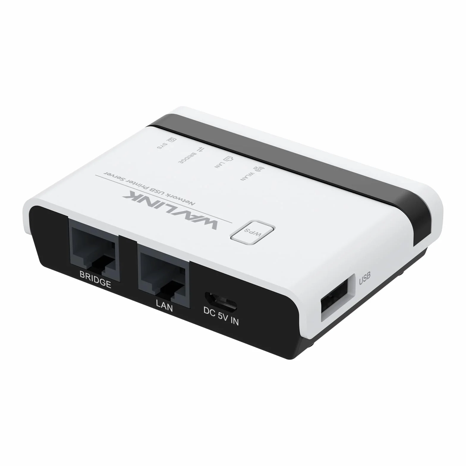 WAVLINK Server di Stampa Wireless,Print Server WiFi con LAN/Bridge da 10/100Mbps,USB2.0,Supporto modalità Cablata/Filare/Standalone,Compatibile con Windows/Mac e Tutte Le Stampanti con Supporto Raw