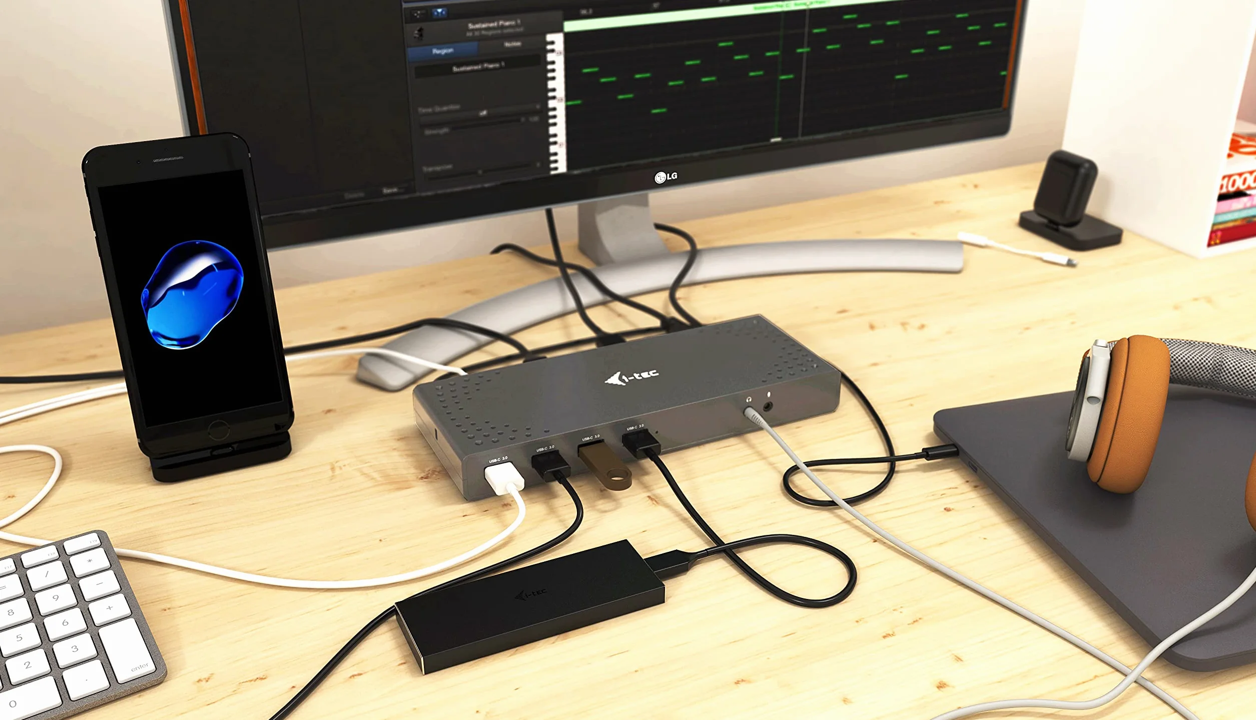 i-tec USB 3.0/USB-C 5K/2x 4K Docking Station Universale 2x HDMI 2x Display Port 1x GLAN 6x USB-A 3.0 1x Audio Dentro/Fuori K-Lock per Windows MacOS Linux Android Thunderbolt 3 Compatibile