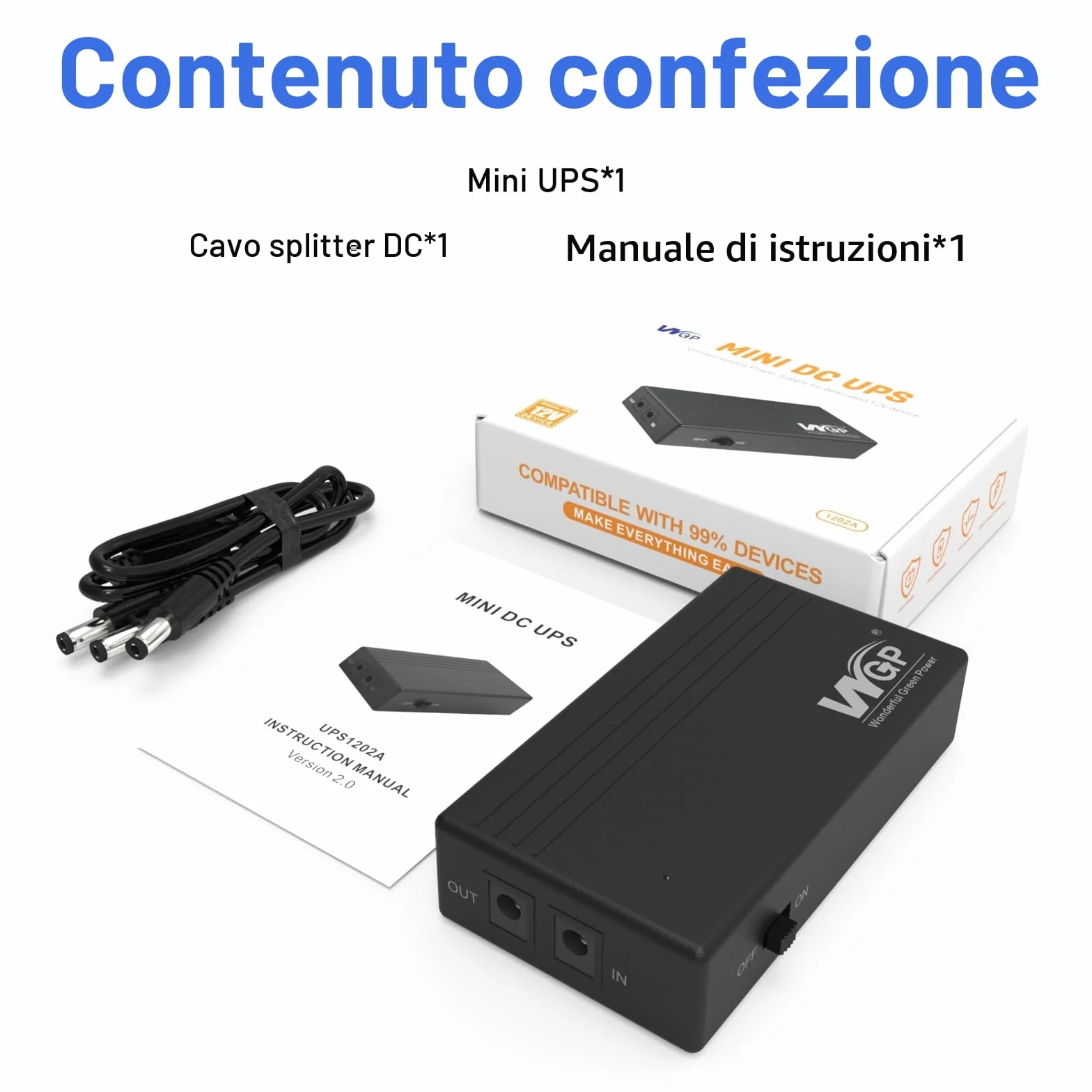 Gruppo di Continuità Mini UPS 12V 7800mah,Banca di Potere Backup Batteria alimentazione ininterrotta per Router Modem Fotocamera CPE,Singola uscita 12V DC