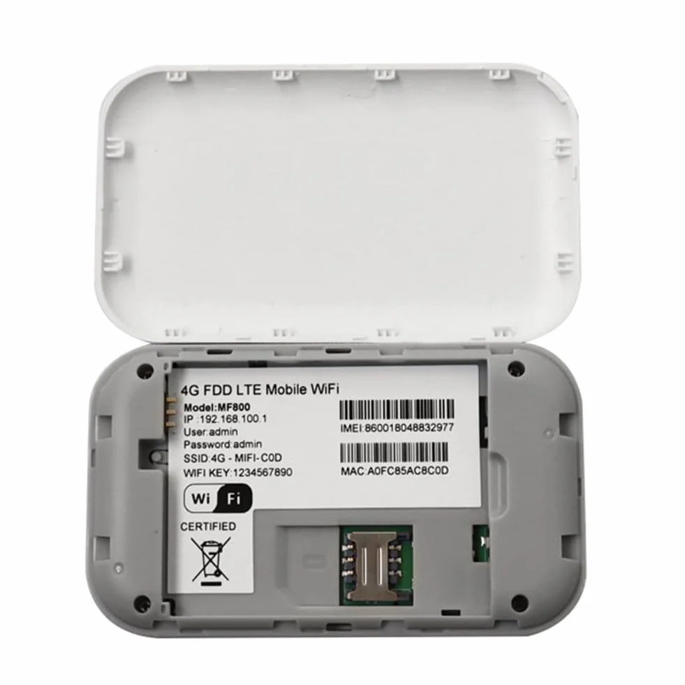 MiFi 150Mbps WiFi Modem Car Mobile WiFi Wireless Hotspot Supporto 10 Utenti con Slot per Scheda SIM
