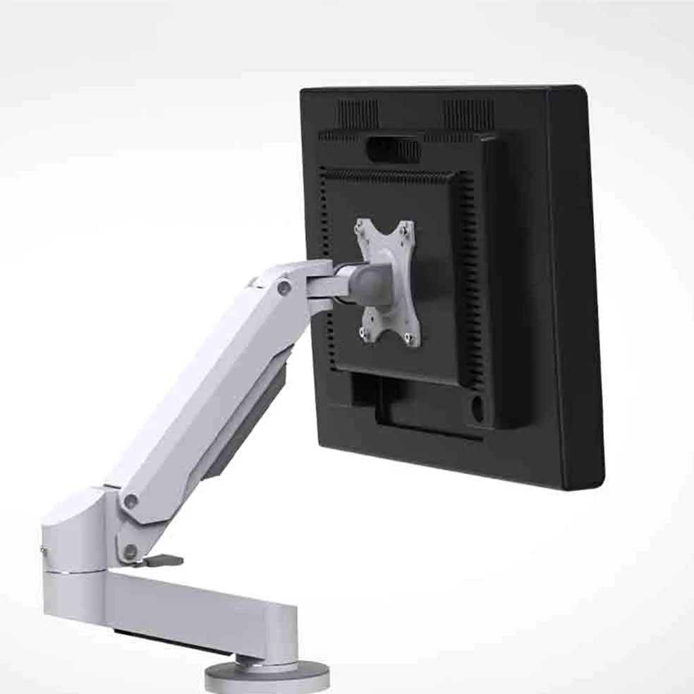 Braccio Monitor Supporto for Monitor da Tavolo a Braccio Singolo in Argento, Adatto for schermi da 15 a 32 Pollici con Una capacità di carico di 15 kg. Supporto Monitor