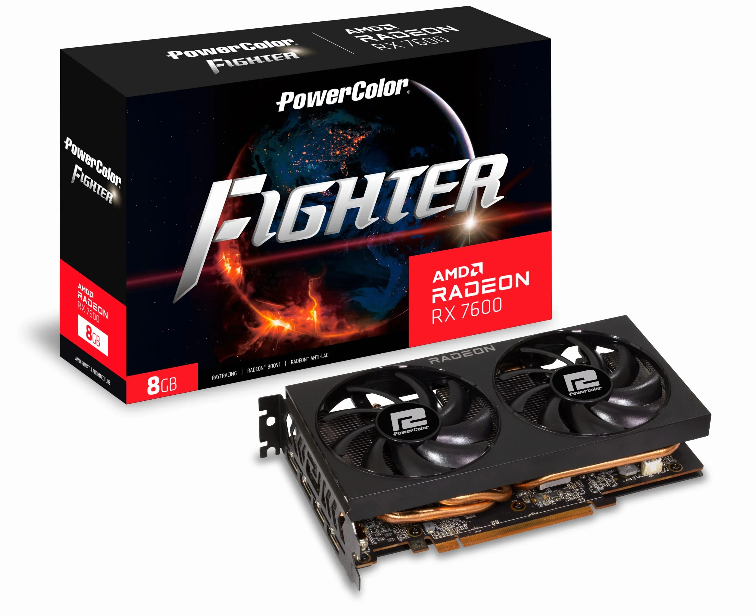 Powercolor Radeon RX 7600 Fighter (8GB GDDR6/PCI Express 4.0/2655MHz/18000MHz)