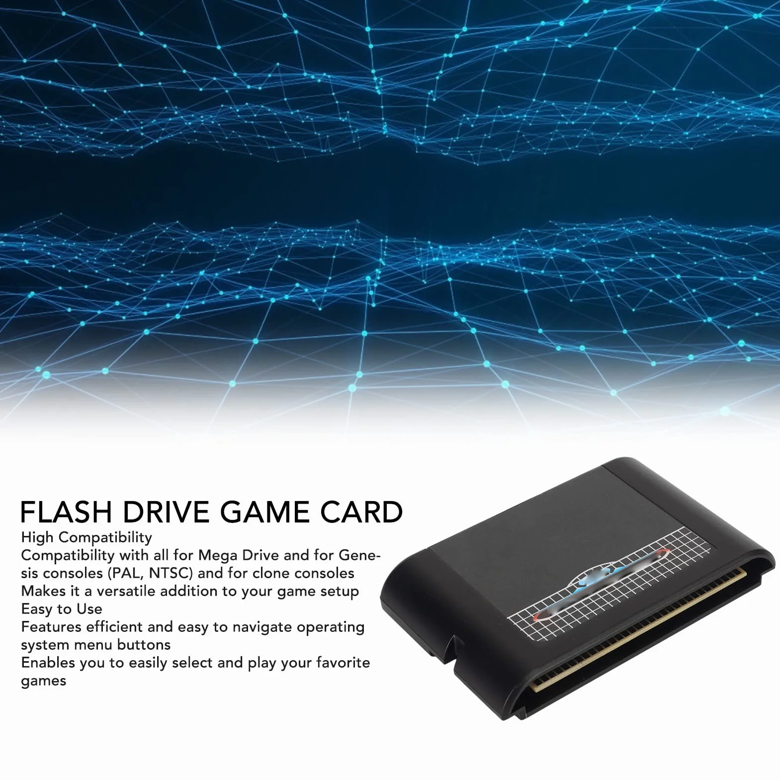 Cartuccia Flash Genesis MegaDrive Plug and Play 32GB Supporto Micro Storage