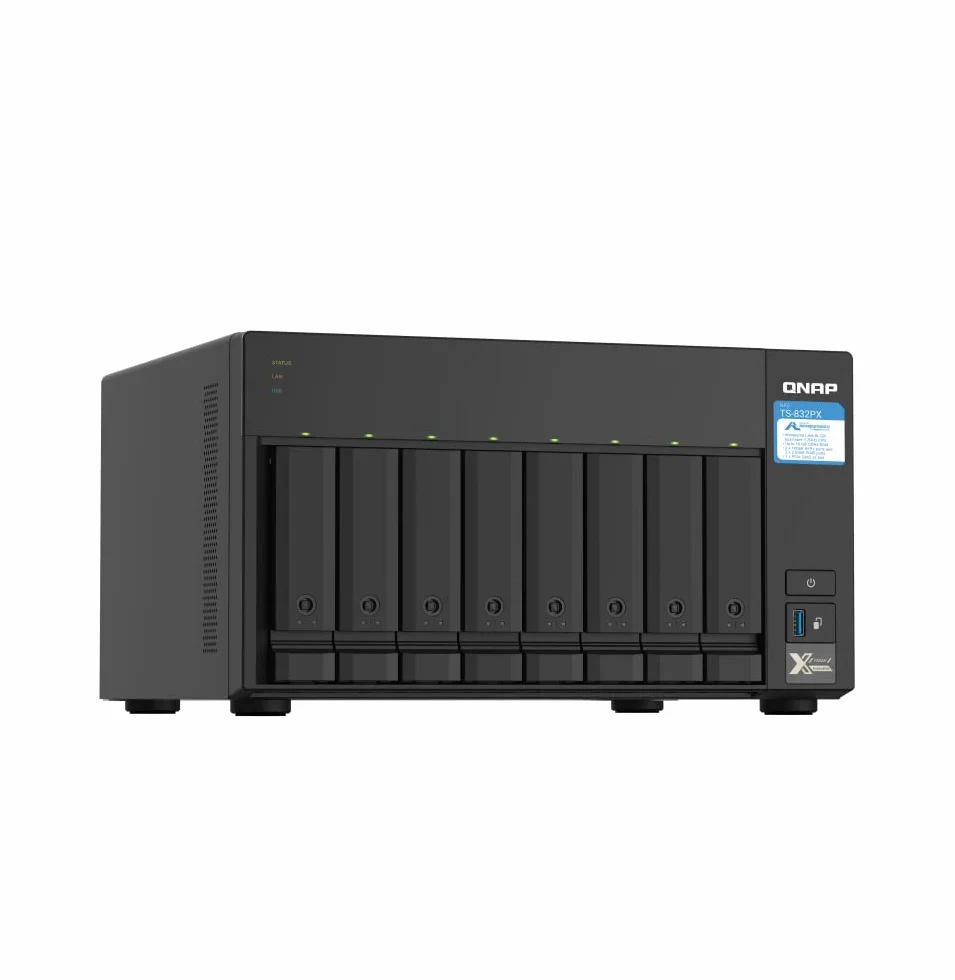 QNAP TS-832PX NAS Tower Alluminio Nero AL324