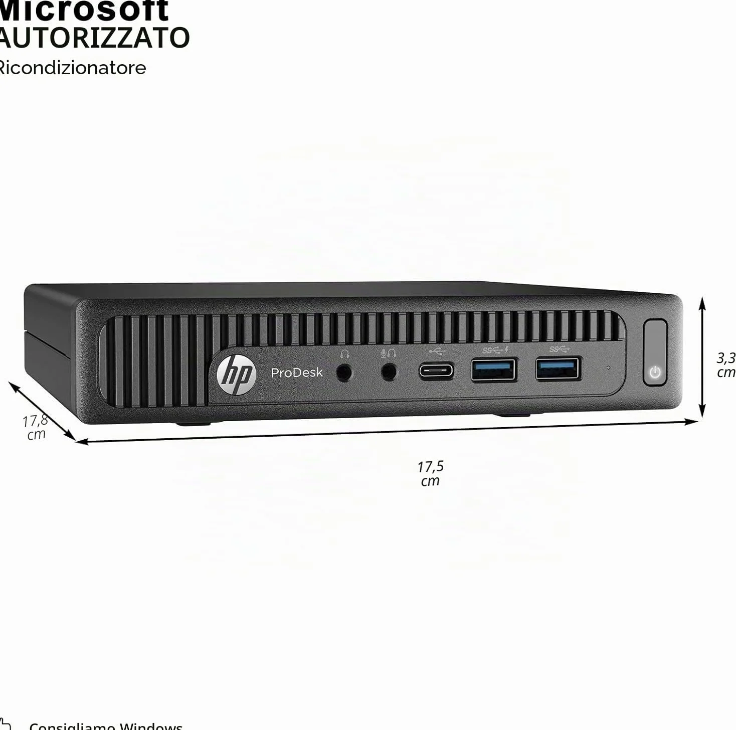 HP Prodesk 600 G2 - Mini PC desktop Intel Core i5-6500, 8 GB RAM, SSD da 256 GB, tastiera americana, WiFi, Bluetooth, Windows 11 Pro (ricondizionato)