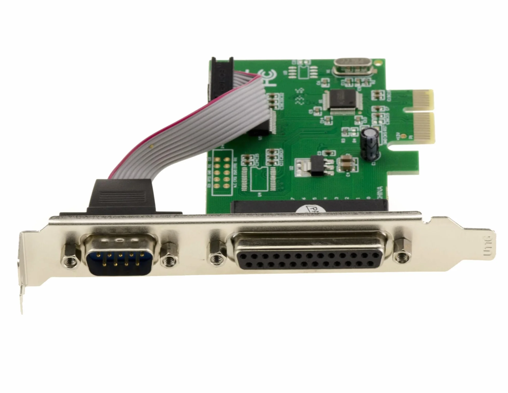 KALEA-INFORMATIQUE Scheda controller combo PCI Express PCIe con 1 porta seriale COM RS232 DB9 e 1 porta parallela LPT DB25 con chipset WCH382L