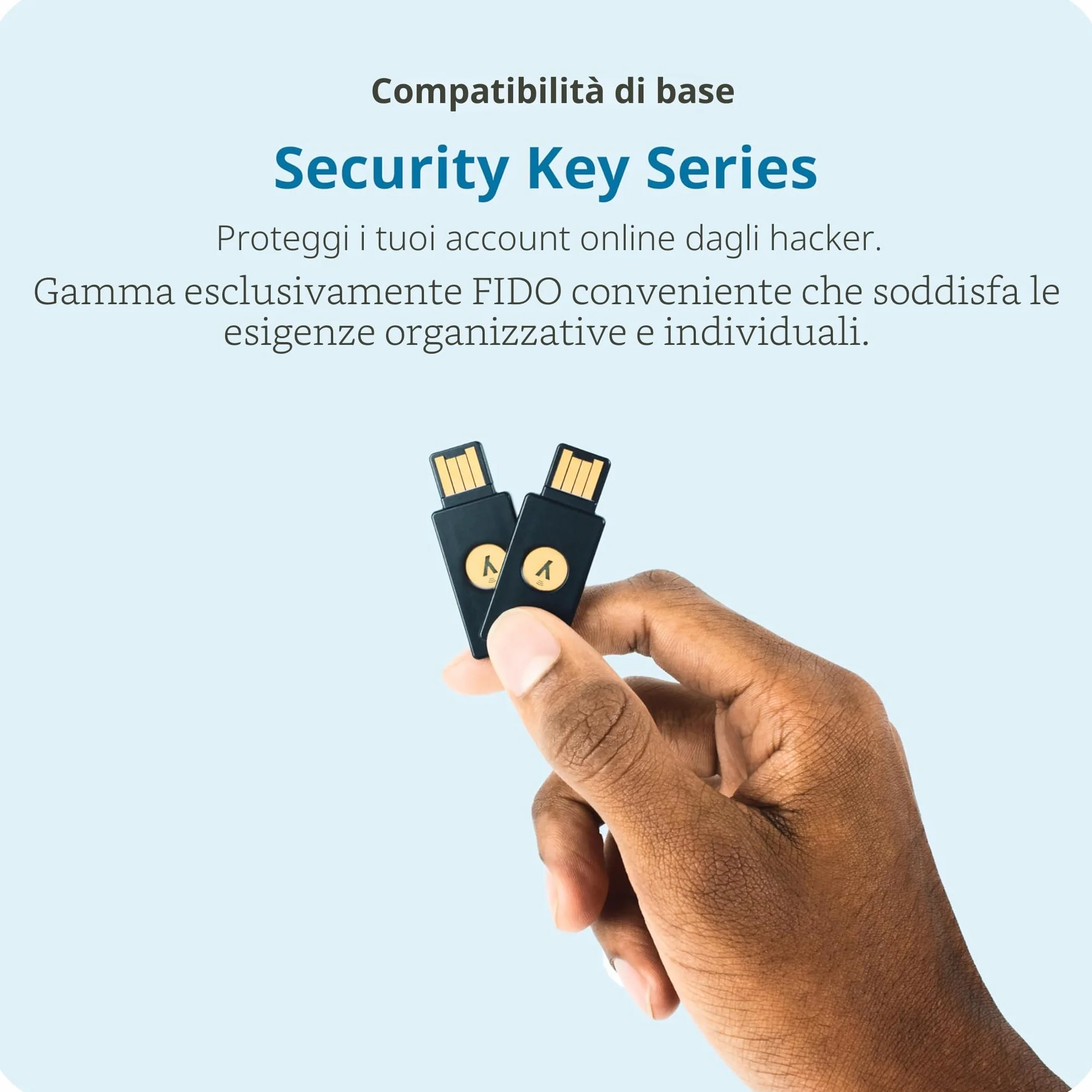 Yubico - Security Key C NFC - Chiave di sicurezza per autenticazione a due fattori nera (2FA), connessione tramite USB-C o NFC, certificazione FIDO U2F/FIDO2