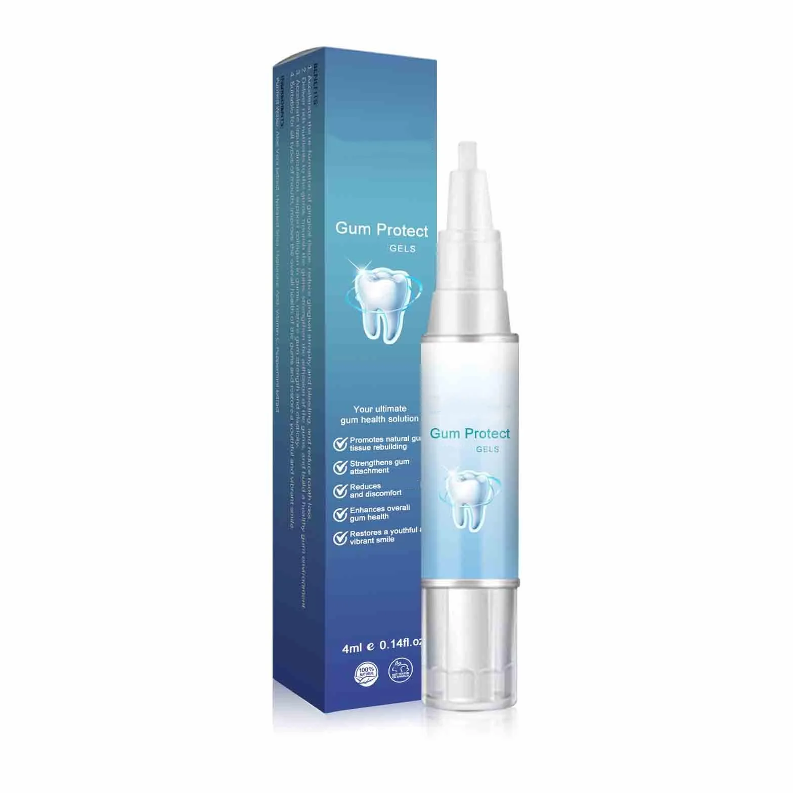Gel Teeth Whitening Essence Pen, Gum Instant Treatment 4ml