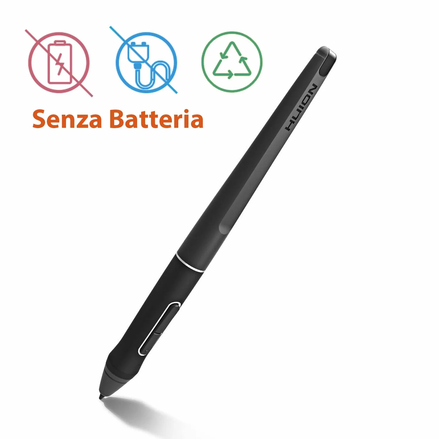 HUION Penna Senza Batteria PW507 Combina 8192 Valori per la Pressione Della Penna con il più Alto Tasso di Misurazione di 266PPS Compatibile con Kamvas Pro 12,Pro 13,Pro 16,Kamvas 20,GT-191 V2 (700K)