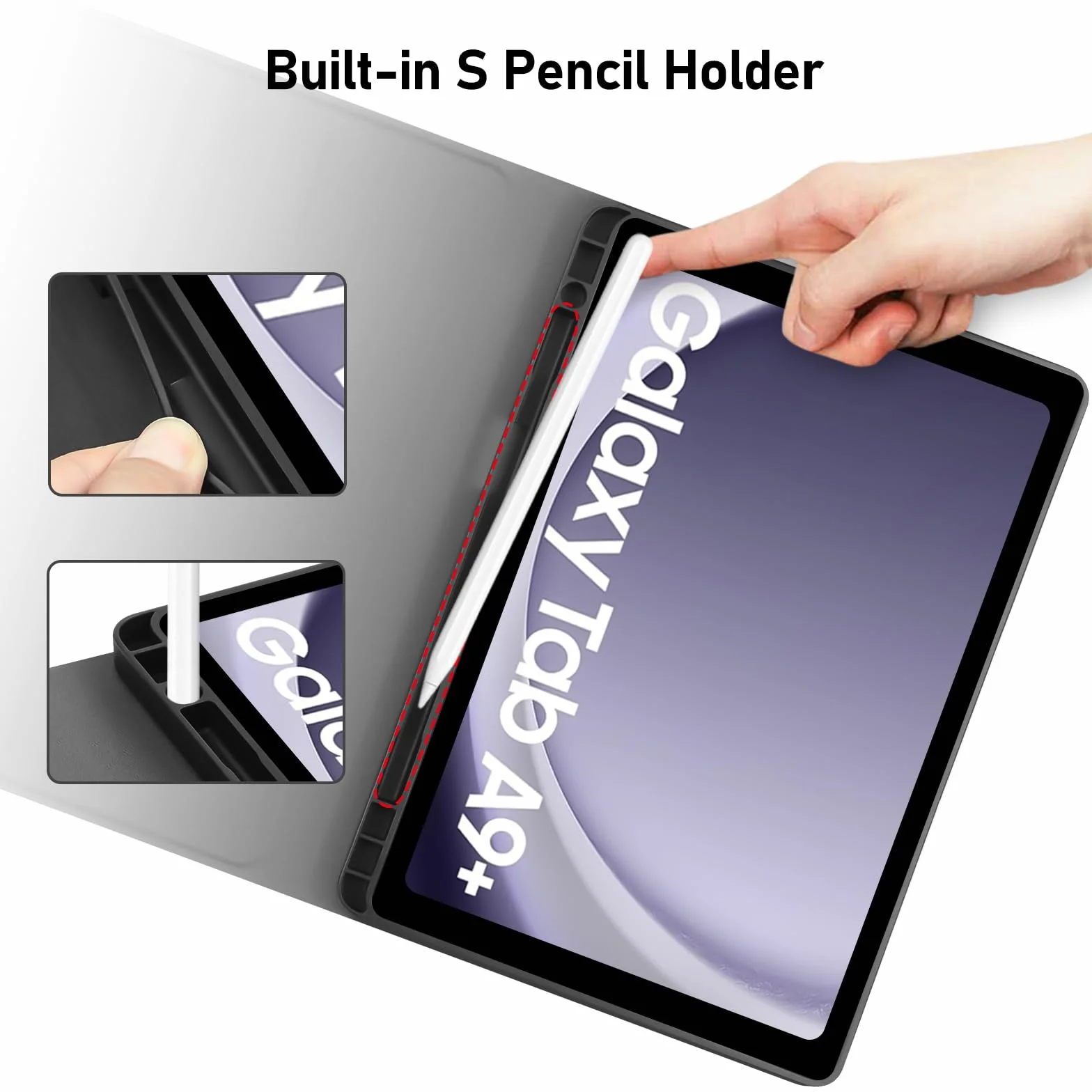 Tastiera Custodia per Samsung Galaxy Tab A9+ 2023 11 Pollici (SM-X210/X216/X218), Italiano QWERTY Rimovibile Bluetooth Tastiera, Custodia con Supporto Pencil per Samsung Galaxy Tab A9 plus-Nero