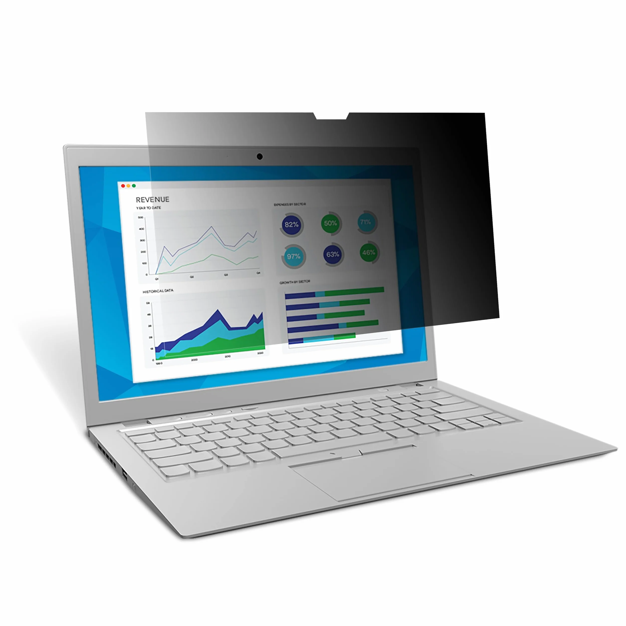 3M Privacy Filter for 13.3" Widescreen Laptop, Nero
