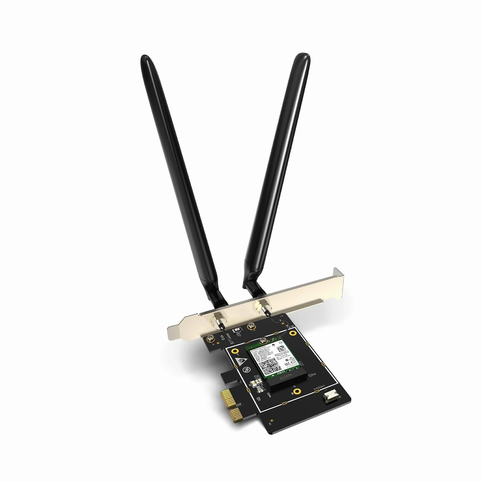 Tenda AX5400 PCIe Scheda di rete Intel WiFi 6E AX210 - Scheda WiFi PCI Express Bluetooth 5.2 con 2 antenne - Scheda wireless a tre bande per il gioco su desktop/PC - Supporta Windows 10/11 (E33)