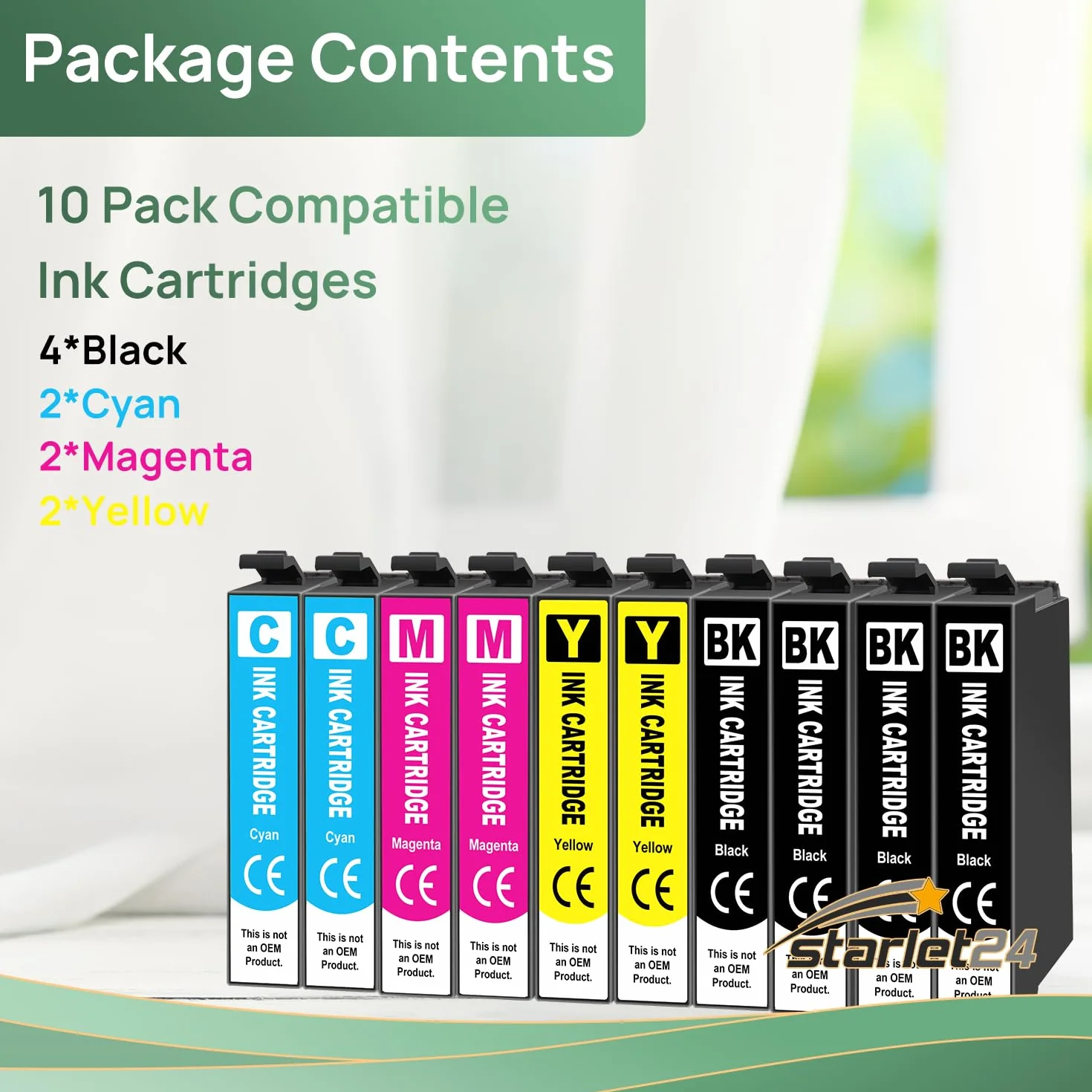 Starlet24 10x 603XL Cartucce Compatibili per Epson 603XL 603 Cartucce per Epson Expression Home XP-3105 XP-2100 XP-2105 XP-4100 XP-4105 Workforce WF-2830 WF-2810 WF-2835 WF-2850