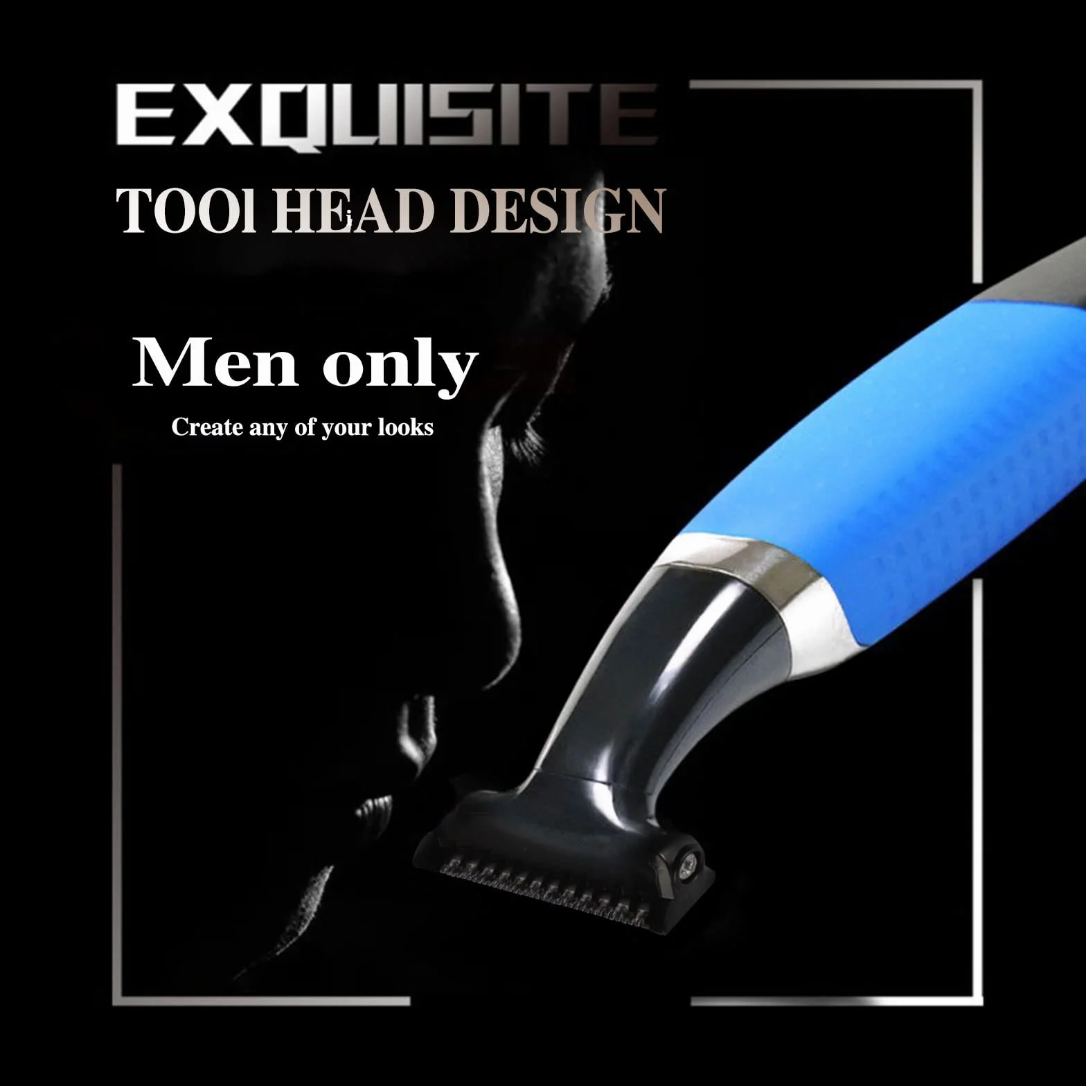 Rasoio elettrico impermeabile ricaricabile USB senza fili per barba viso sopracciglia uomo donna
