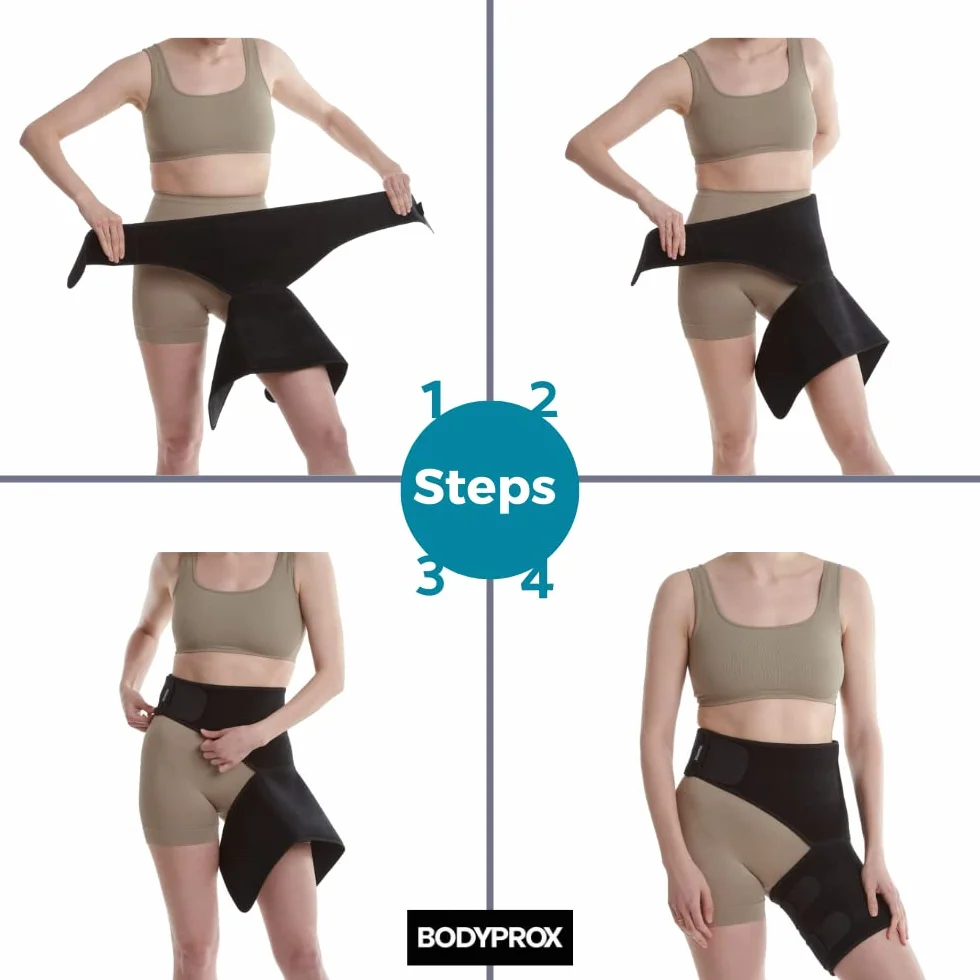 Bodyprox Groin Wrap, Supporto Regolabile per Dolore all'Anca, Coscia e Nervo Sciatico