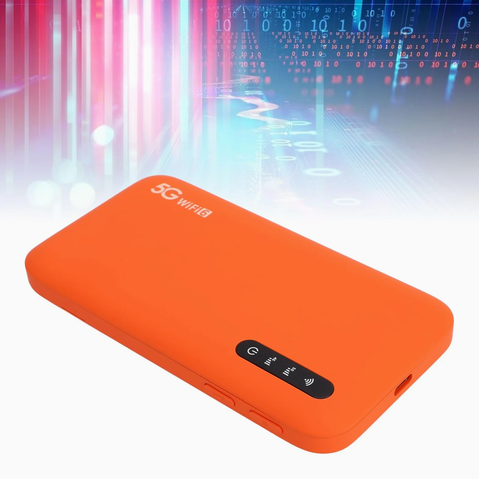 Jiawu Router da Viaggio Portatile Hotspot Mobile 5G WiFi6, Slot per Scheda SIM Ad Alta velocità Dual Band, Batteria da 6100 MAh Fino a 16 Dispositivi IP67