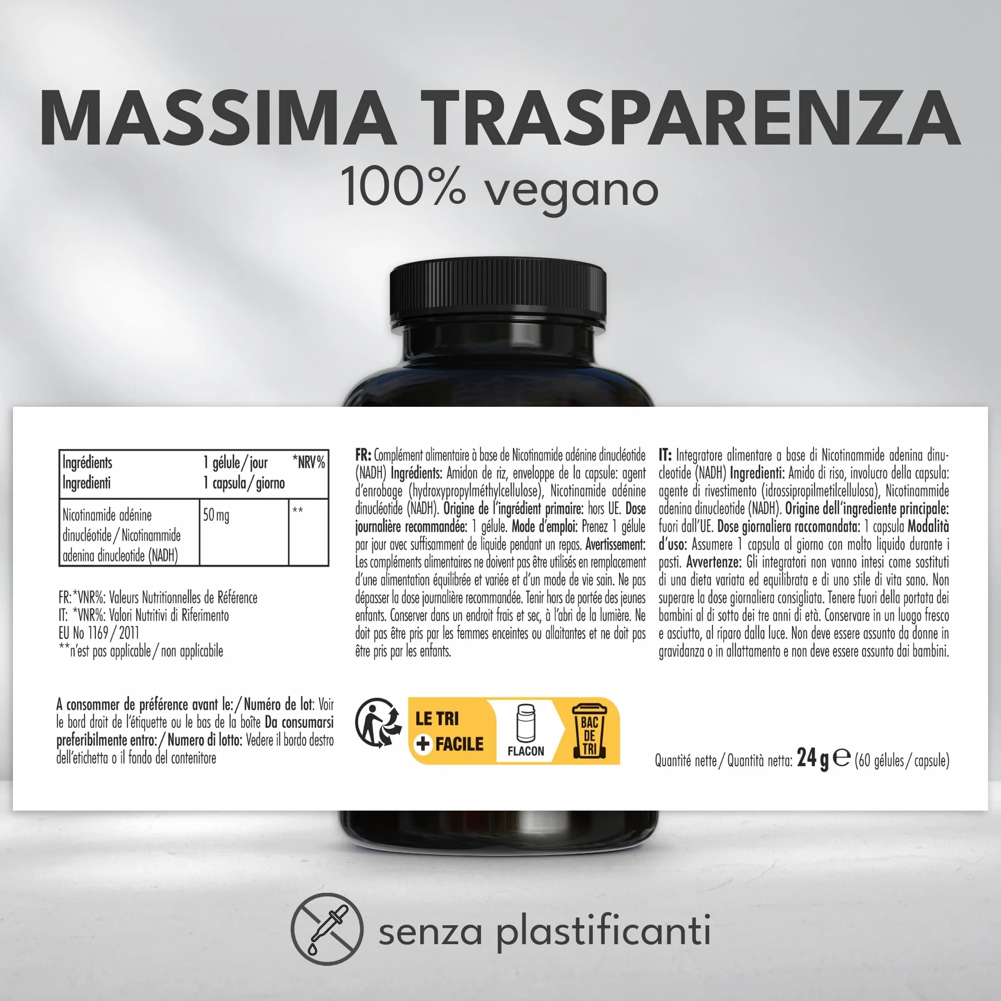 Green Naturals NADH 50mg 60 capsule vegano Germania