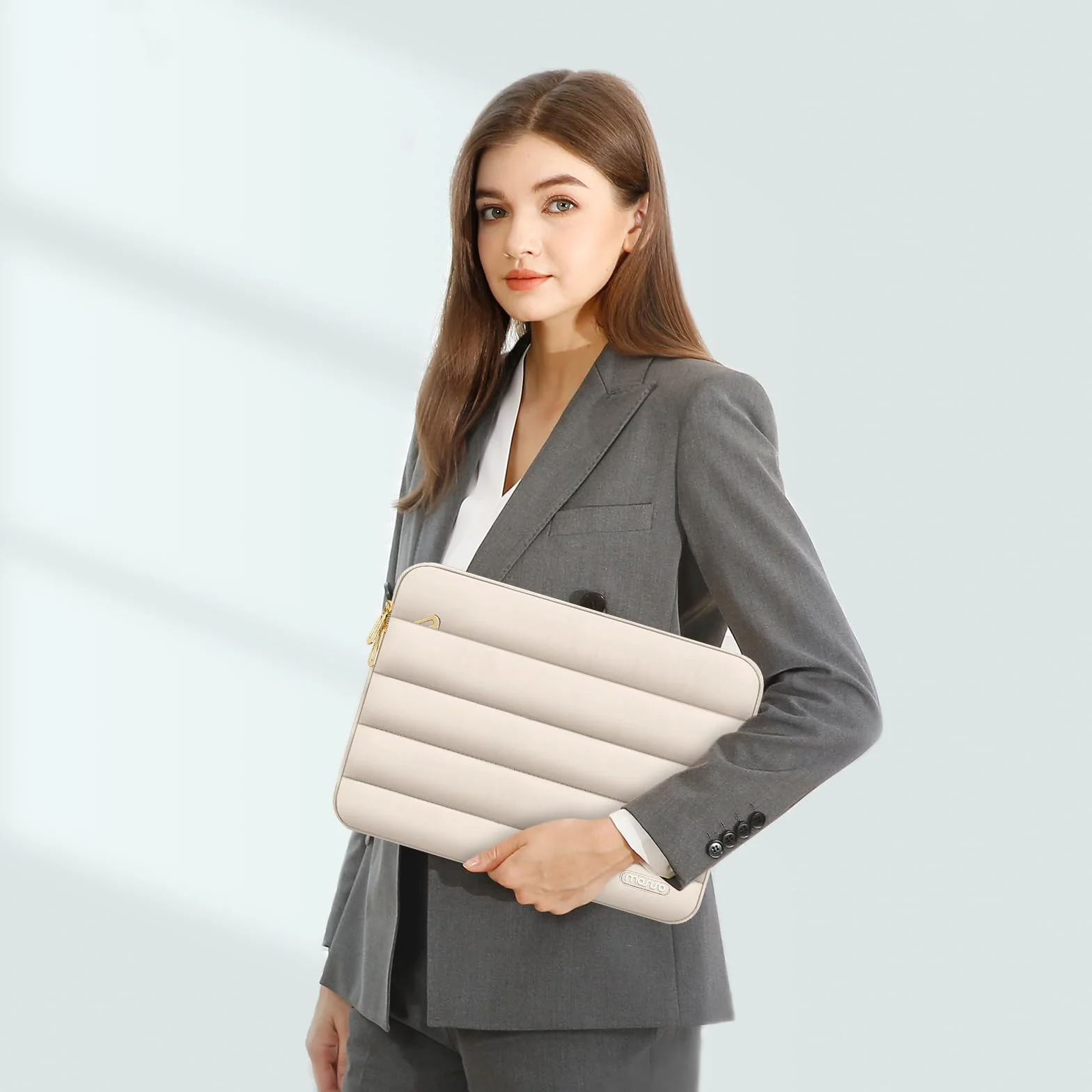 MOSISO 13.3 pollici Custodia Laptop, 13-13,3 pollici Borse PC Compatibile con MacBook Air 13.6 M5 M4 M3 M2 M1/Neo/Pro 13/14, HP Dell ASUS Lenovo, Poliestere Orizzontale Borsa&Pouch, Sabbia