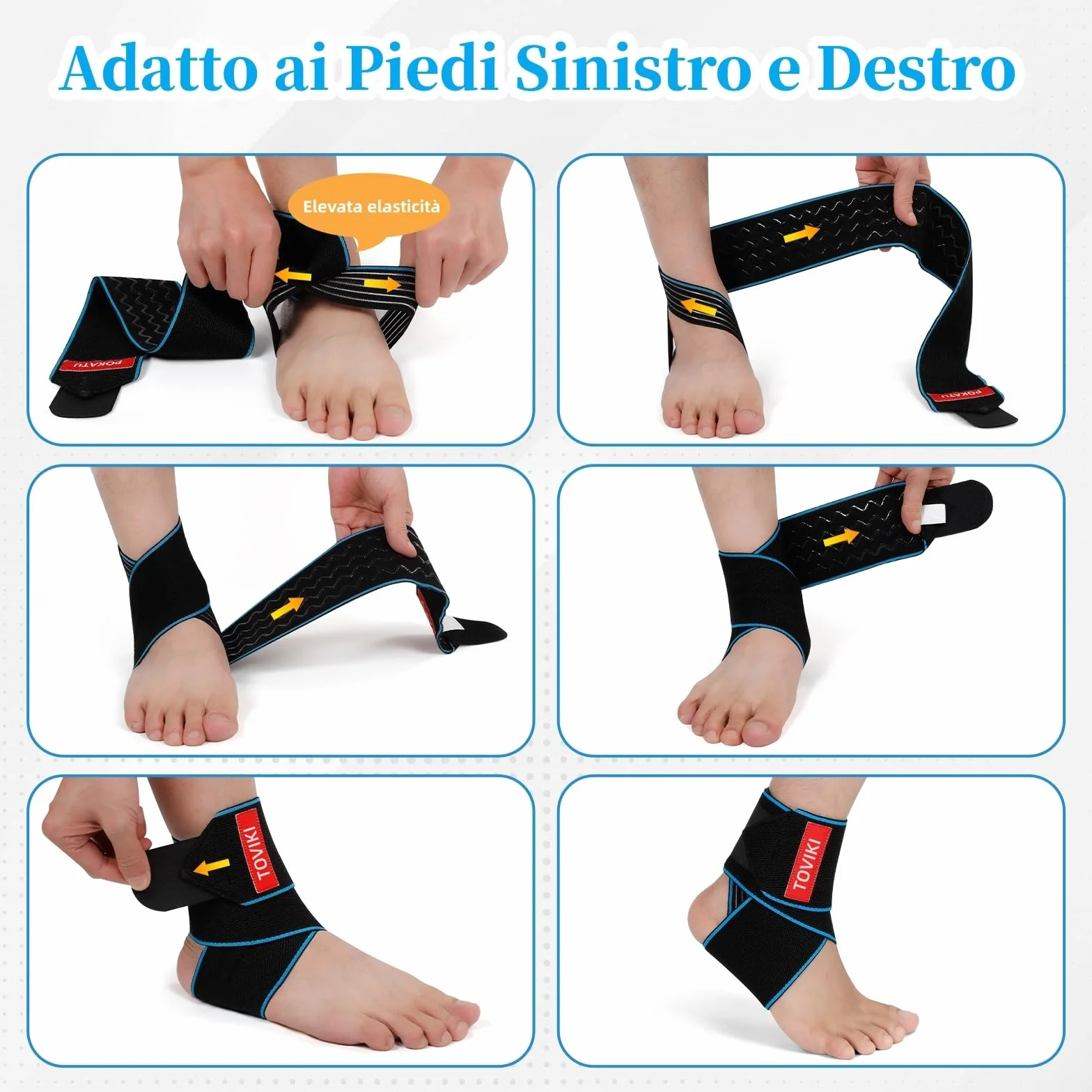 Cavigliera Ortopedica Regolabile per Supporto Legamenti e Tendinite Uomo Donna