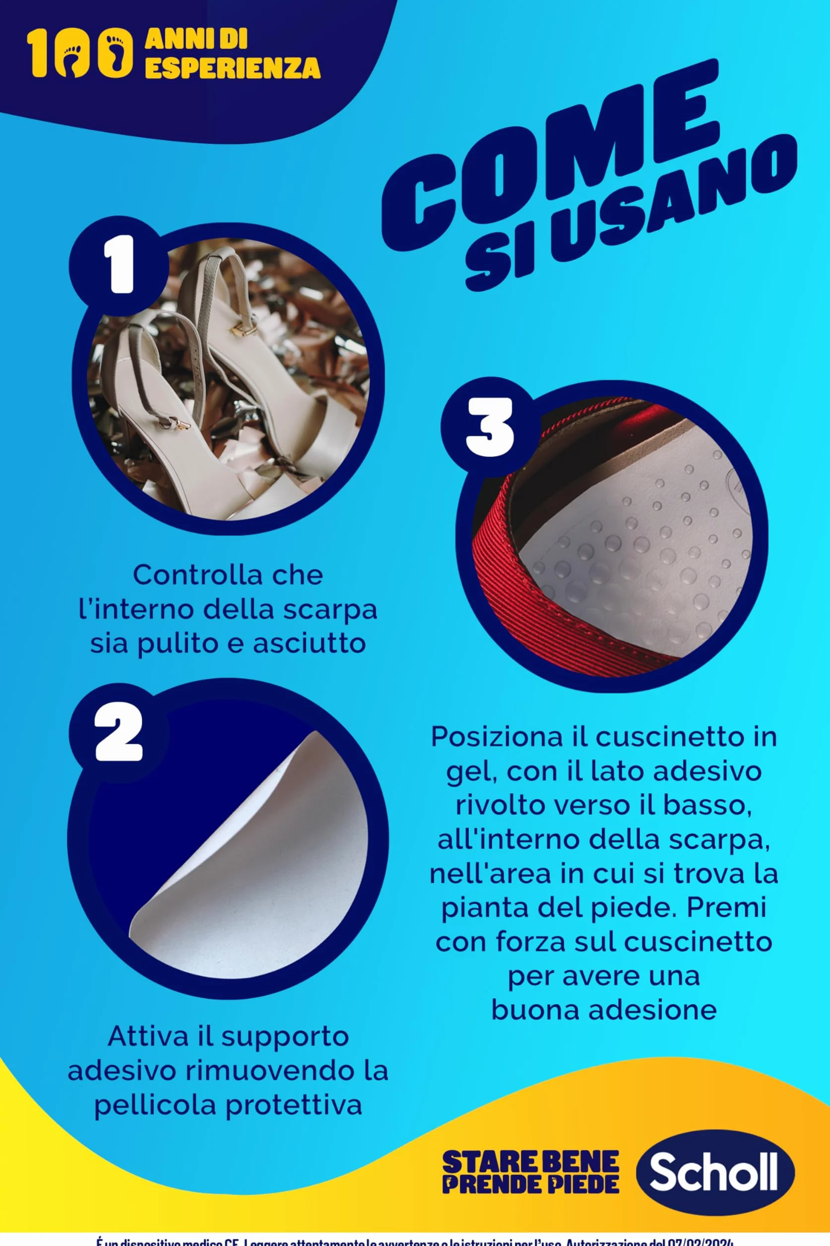 Scholl Party Feet Ultra Slim Cuscinetti in Gel Ultrasottili per la Pianta del Piede, Antiscivolo, 1 Paio