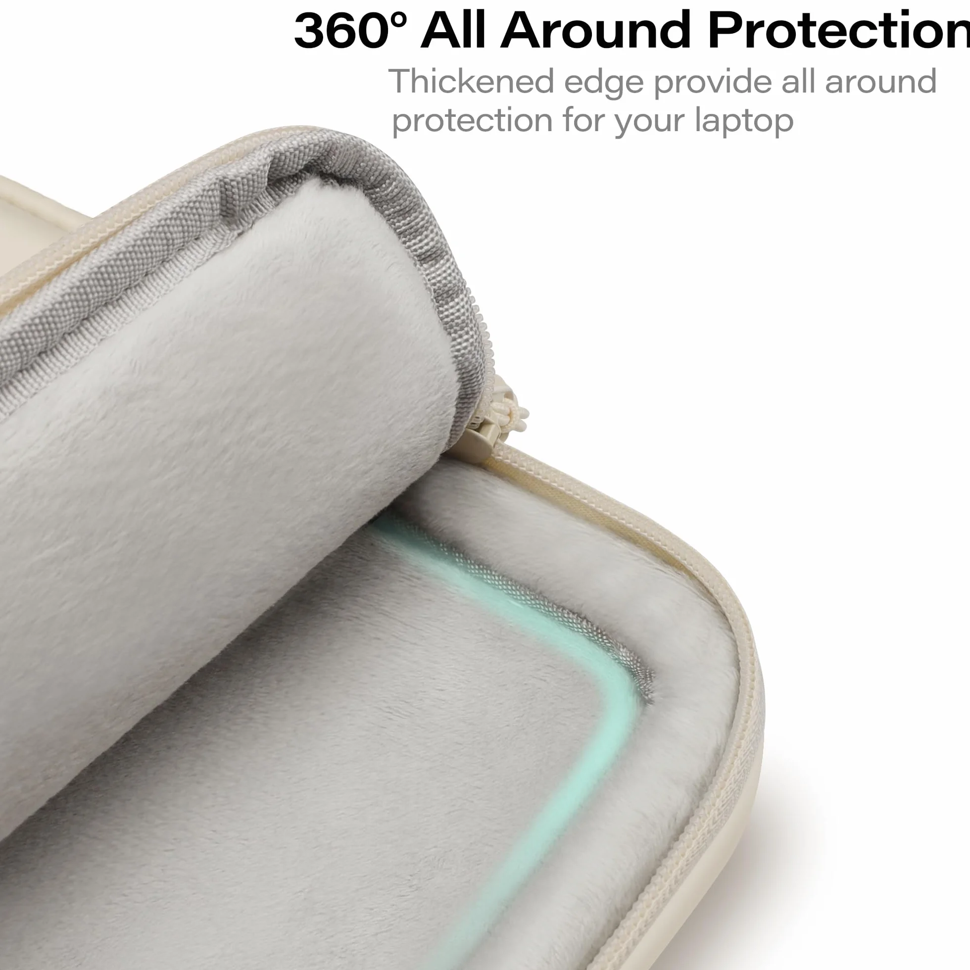 TECOOL Borsa Porta PC Portatile 15.6 16 Pollici, Borsa a Tracolla Custodia Laptop Messenger per 15,6-16 Pollici Acer Asus Lenovo HP Dell, MacBook Pro 16 M5 M4 M3 M2 M1, MacBook Pro 15 - Beige
