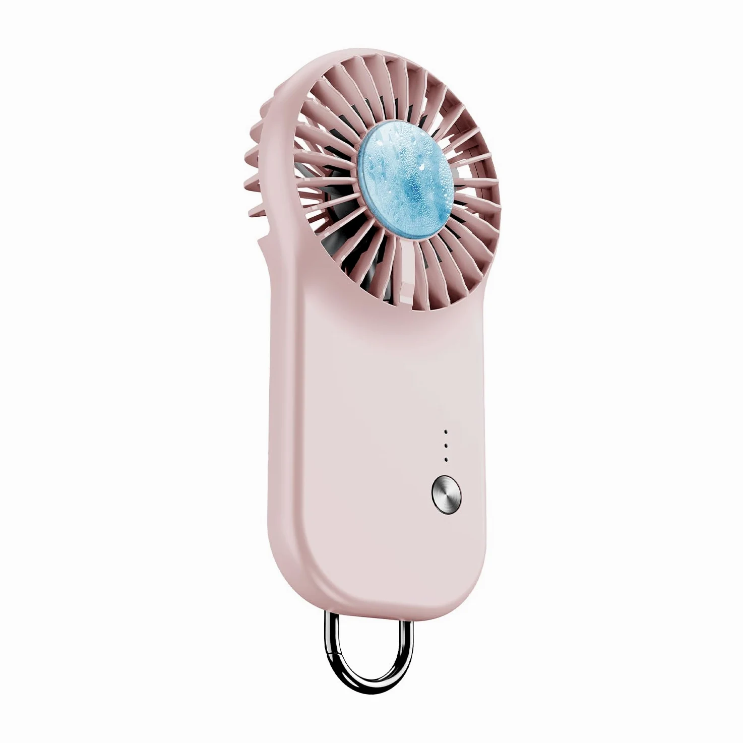 Mini ventilatore portatile con piastra di raffreddamento, piccolo e potente, design carino a 5 velocità, ventilatore portatile, leggero, ricaricabile tramite USB, per viaggi, trucco per
