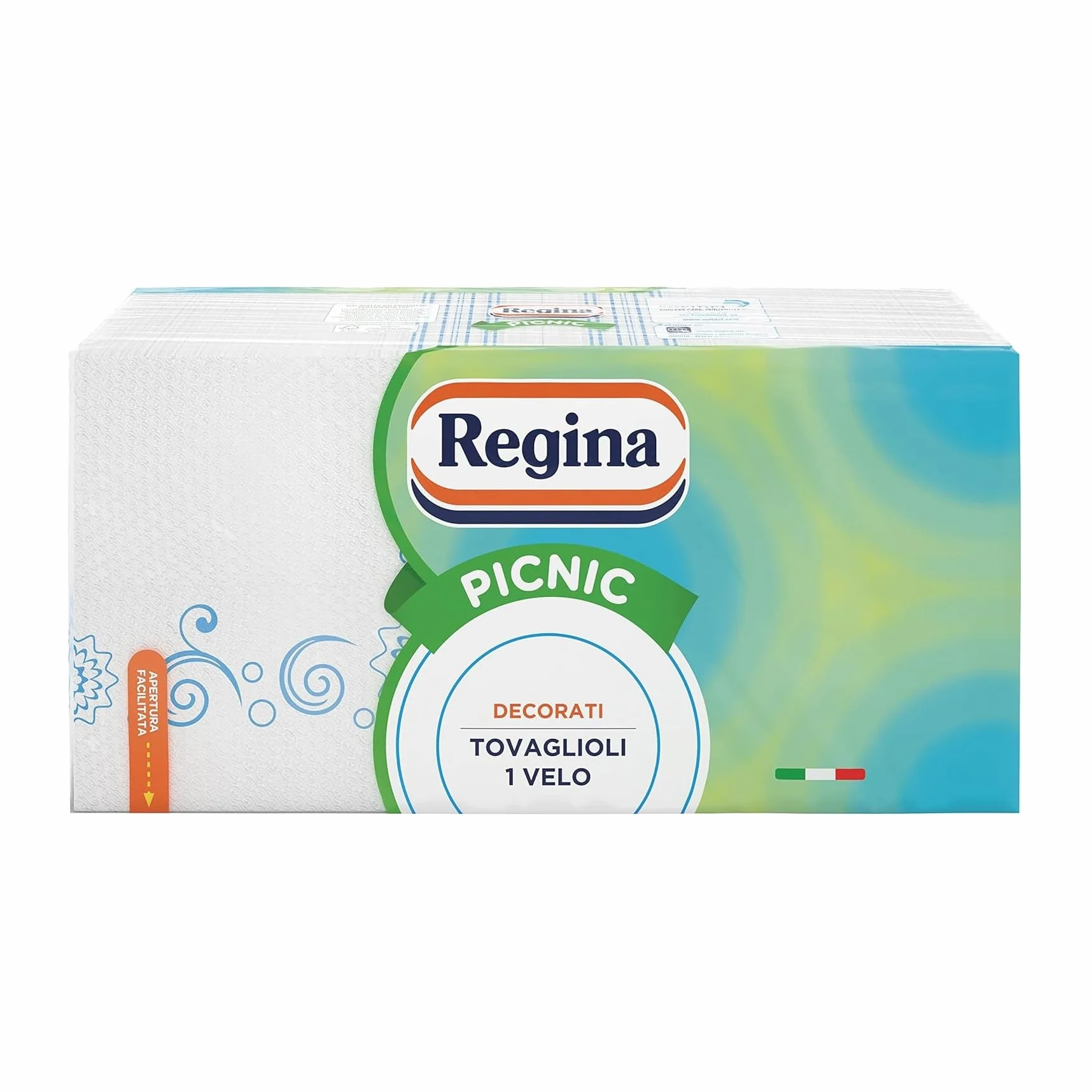 Regina Picnic Tovaglioli a 1 Velo 162 Pezzi, Decorazioni Assortite, 100% Pura Cellulosa Certificata FSC