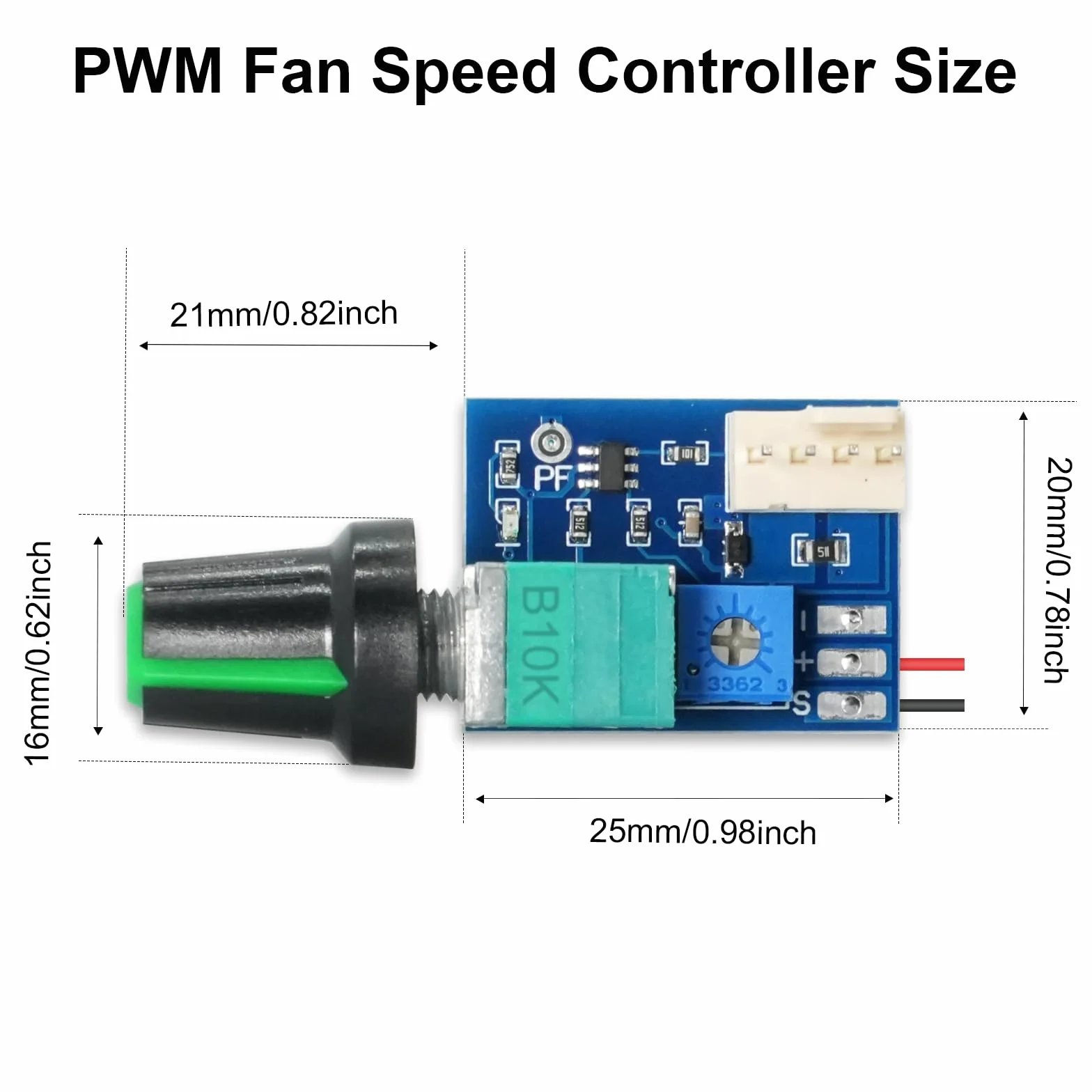 PWM Regolatore di velocità della ventola 4Pins 1 canali fan controller PC CPU Manopola di controllo