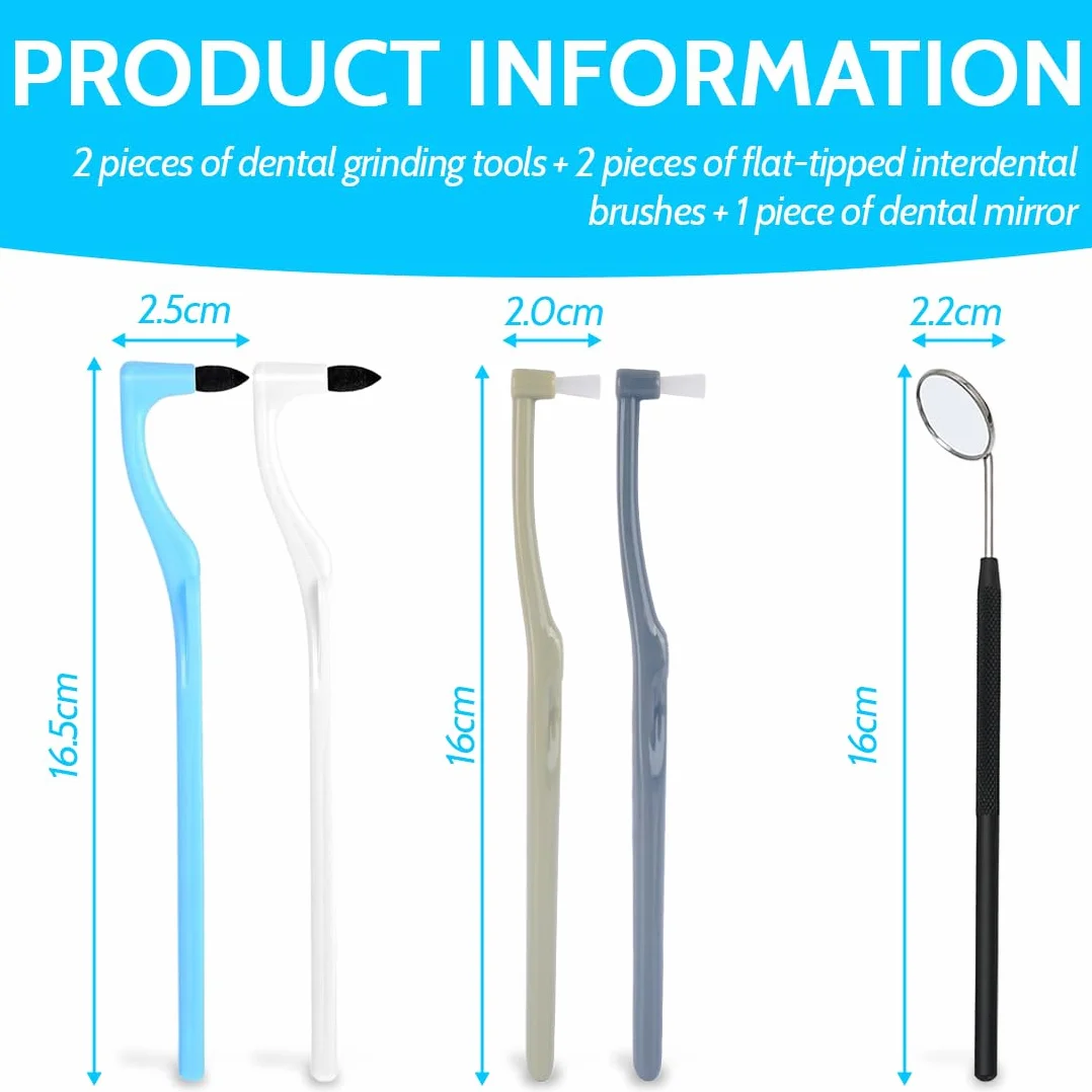 Smacchiatore Denti Professionale 4 Pezzi + Speculum Orale Rimuovi Tartaro per Macchie Caffè Tè Tabacco
