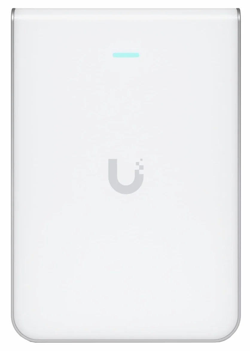 Ubiquiti U7-PRO-WALL UniFi Access Point WiFi 7 Tri-Band 2.4/5/6 GHz, 2.5 GbE, Montaggio a Parete, PoE+, Bianco