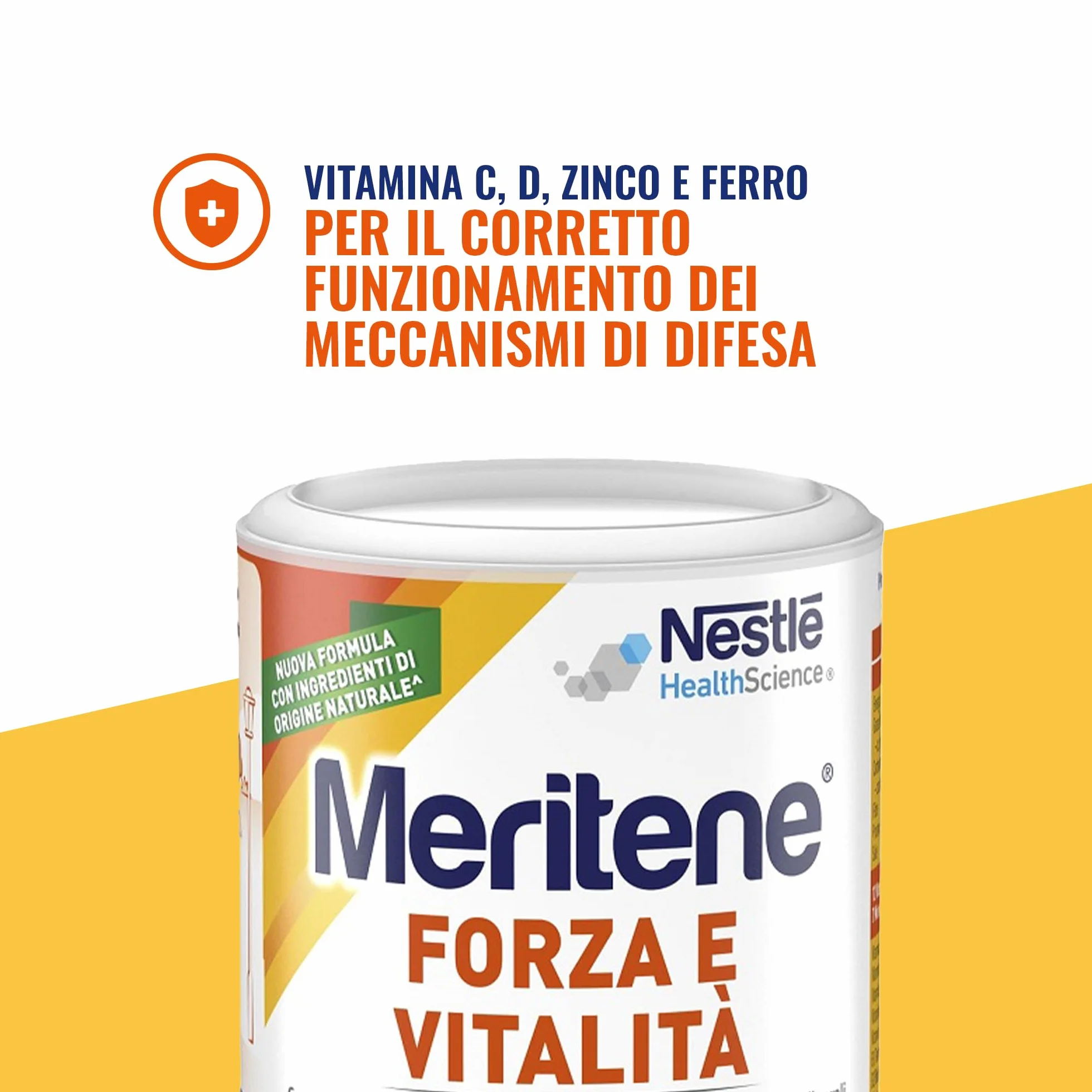 Meritene Forza & Vitalità Cioccolato integratore alimentare polvere 270g con vitamine minerali proteine
