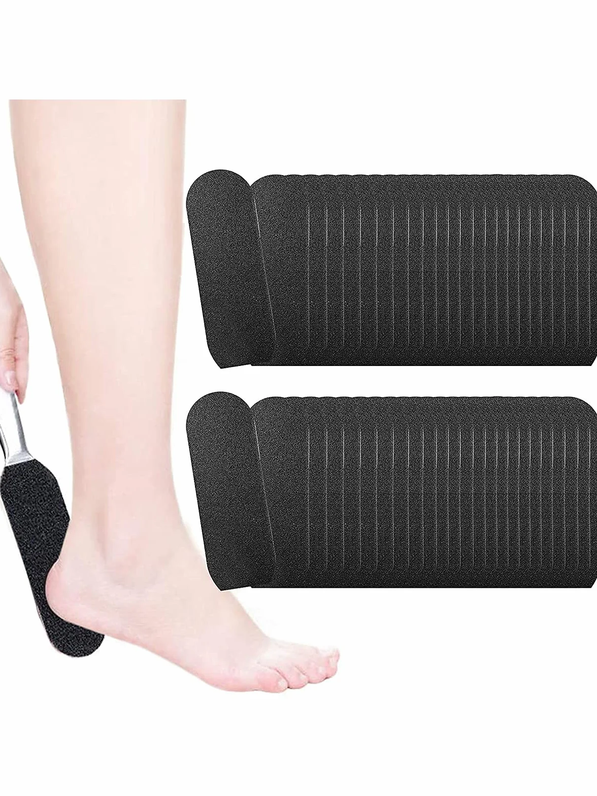 EBANKU 100pcs Ricariche Carta Vetrata per File Pedicure, Lima Strumenti Piedi, Carta Abrasiva Raspa