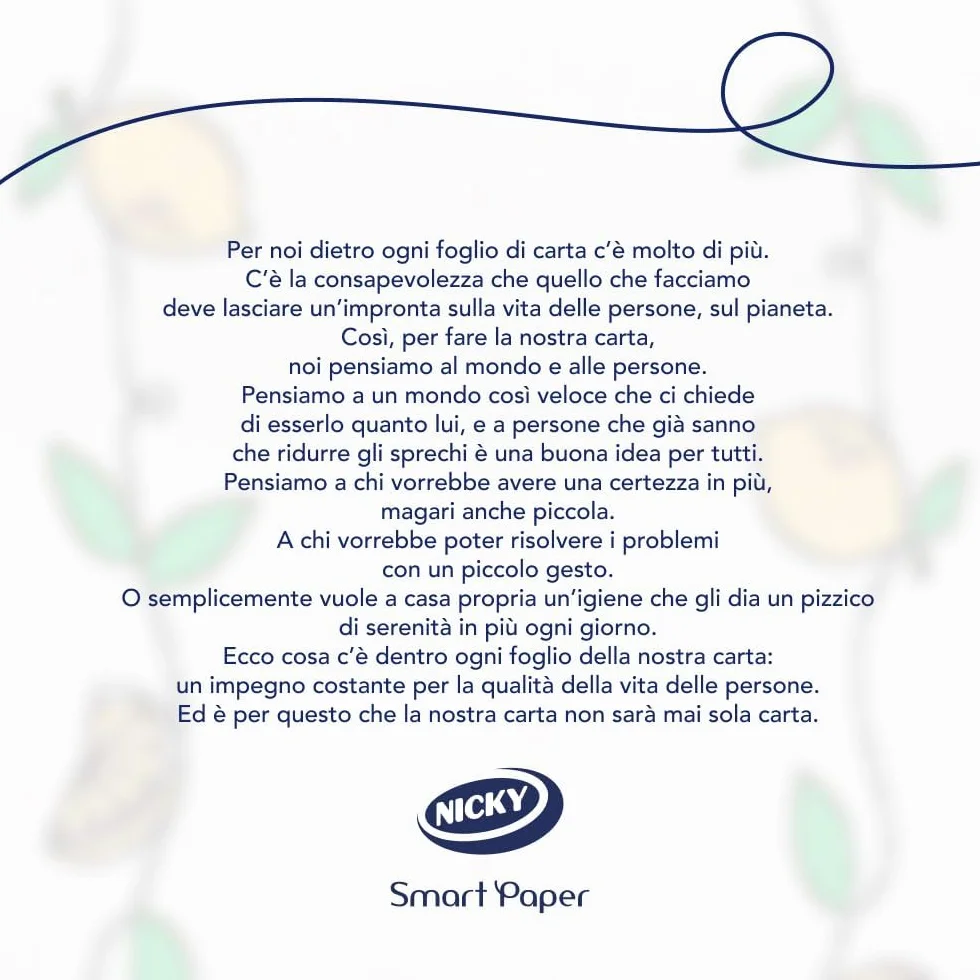 Nicky Limone Tovaglioli Decorati 2 Veli 35 Pezzi Carta FSC