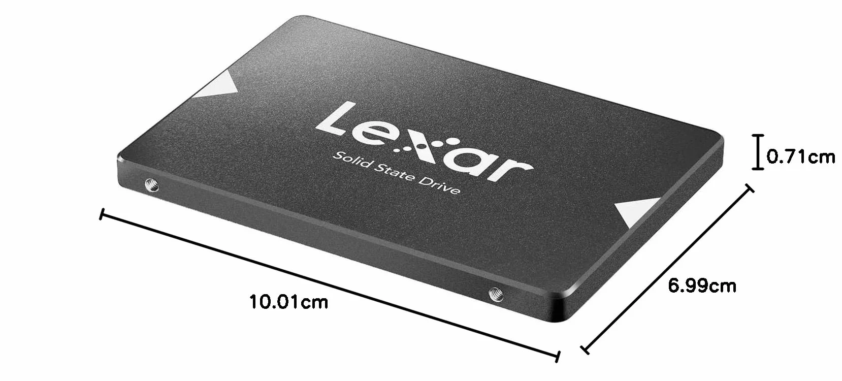 Lexar NS100 2,5" SATA III 6Gb/s SSD 256GB, SSD 2,5 Interno, Disco a Stato Solido, Unità a Stato Solido Interna Fino a 520 MB/s di Lettura, SSD SATA per Laptop, Computer Desktop, PC