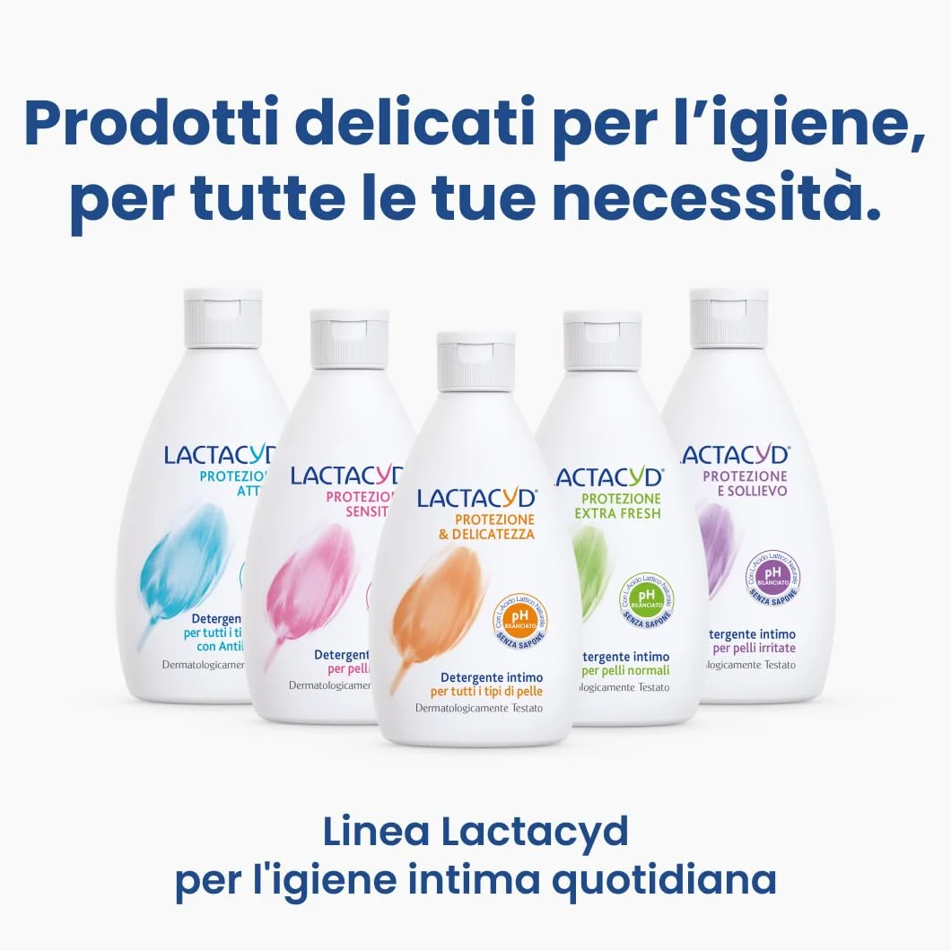 Lactacyd Detergente Intimo Protezione & Delicatezza 6x300 ml Senza Sapone