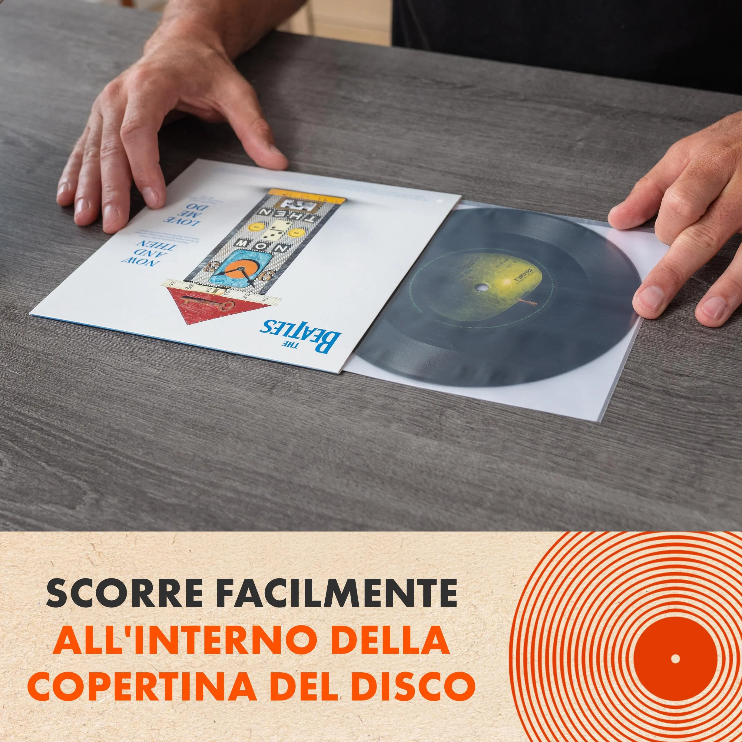 Spincare 50x 7 pollici Buste Vinili 45 Giri Interne | Audiophile buste per vinili antistatiche in HDPE qualità archivio per dischi 45 giri 7"