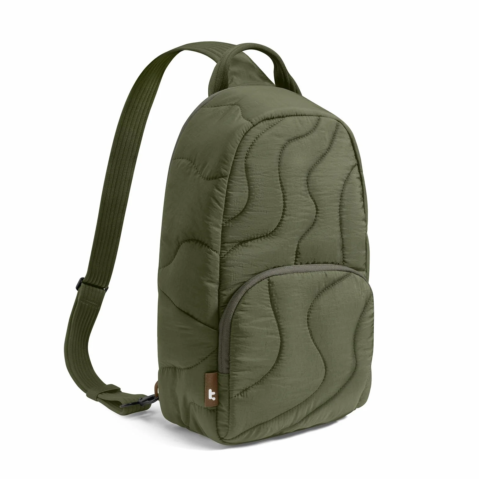 tomtoc 10L Zaino Monospalla Donna, Crossbody Bag Borsa Donna Tracolla Trapuntata Puffer Elegante, Leggera & Imbottita per iPad 11 Pollici Nintendo Switch 2, Daypack da Viaggio Comodo Quotidiano
