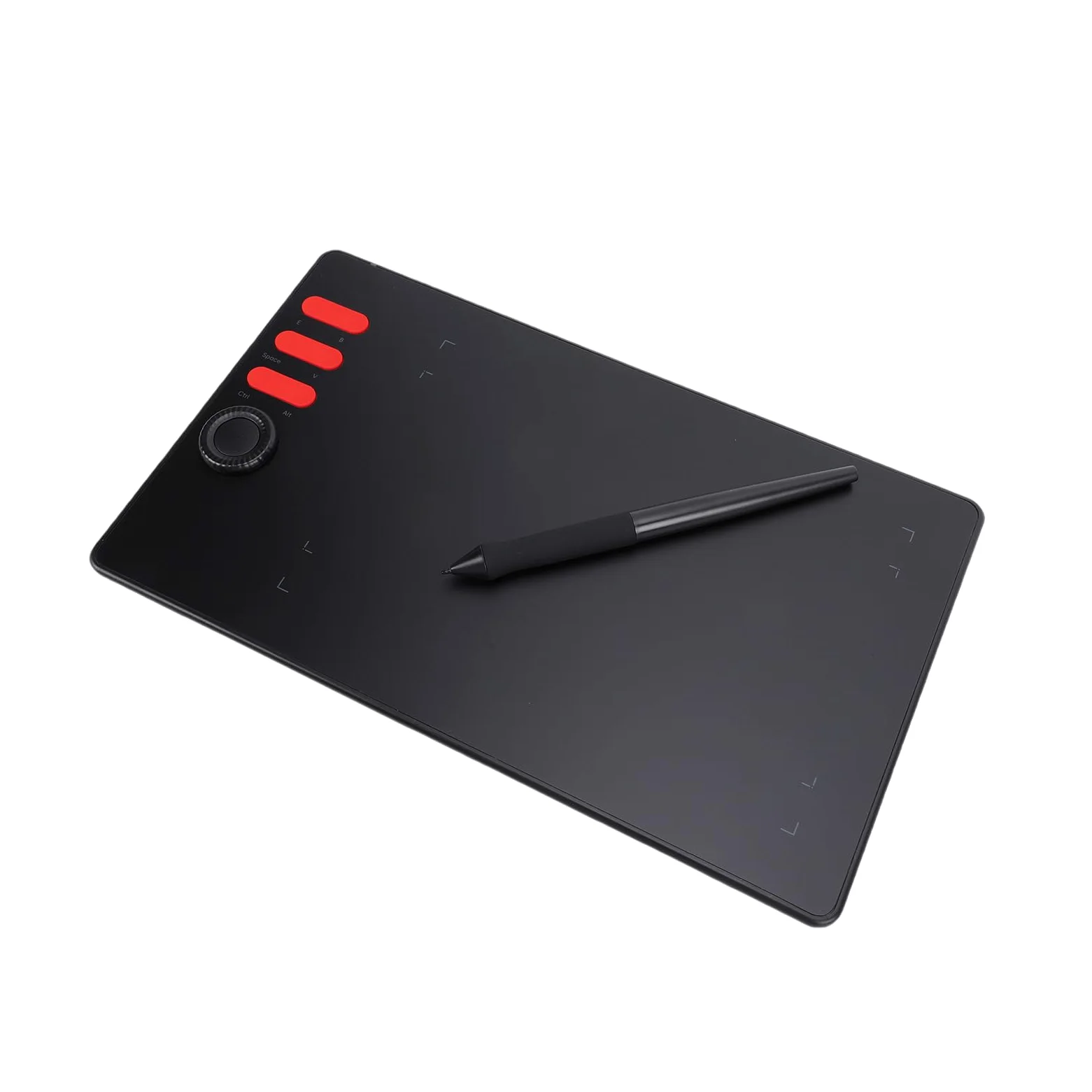 Oumefar Tavoletta Grafica con Area Attiva da 7,68x4,80 Pollici (Q5) | Stilo sensibile alla pressione, 16384 livelli di pressione, 6 tasti di scelta rapida, compatibile con , Windows,