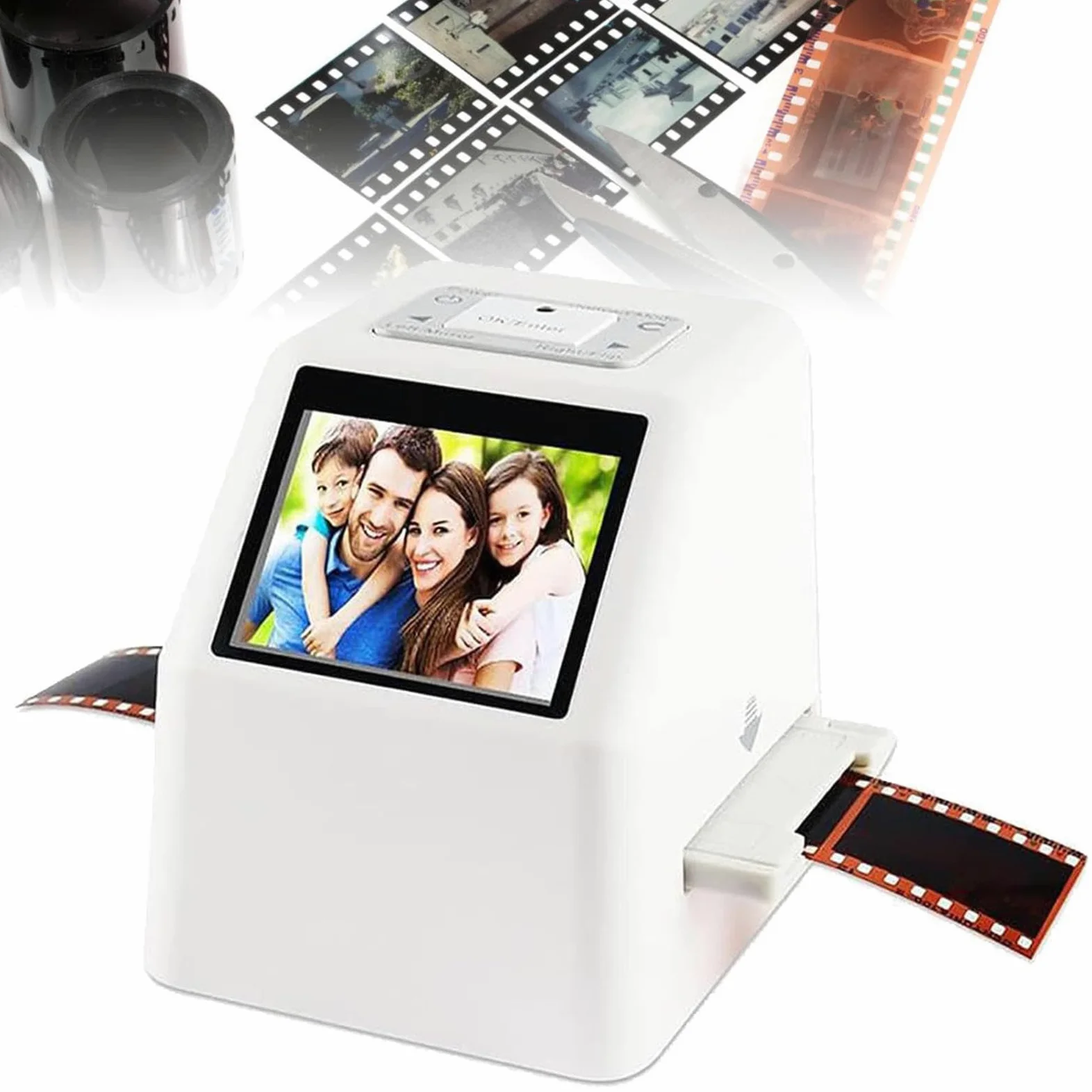 Scanner per Diapositive con Schermo LCD da 2,4", convertitore Digitale per pellicole da 22 MP, converte pellicole da 35 mm, 126, 110, Super 8, Diapositive, Negativi in JPEG