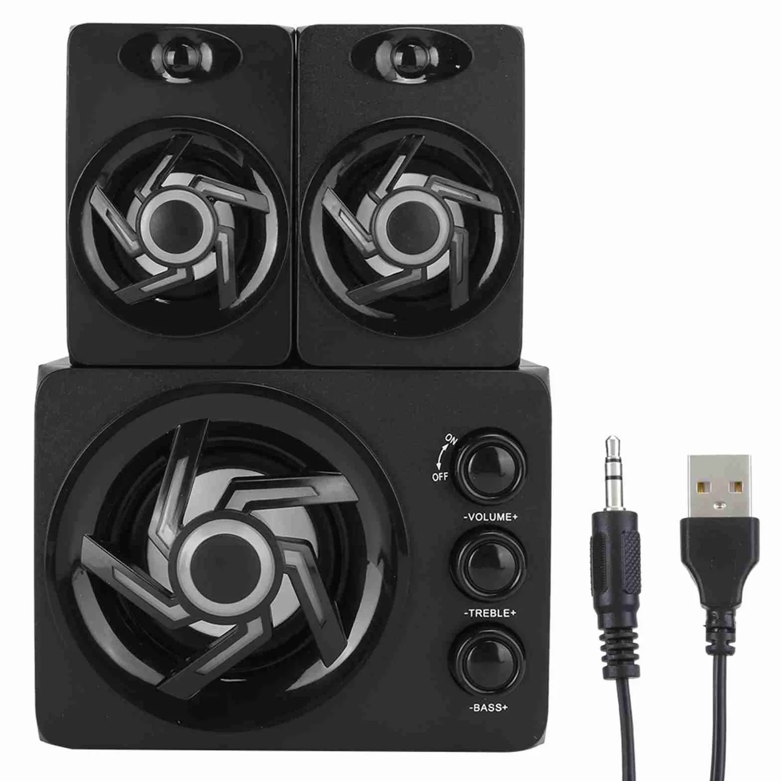 Cryfokt di Altoparlanti 2.1 per Computer Desktop con Subwoofer e Luci RGB