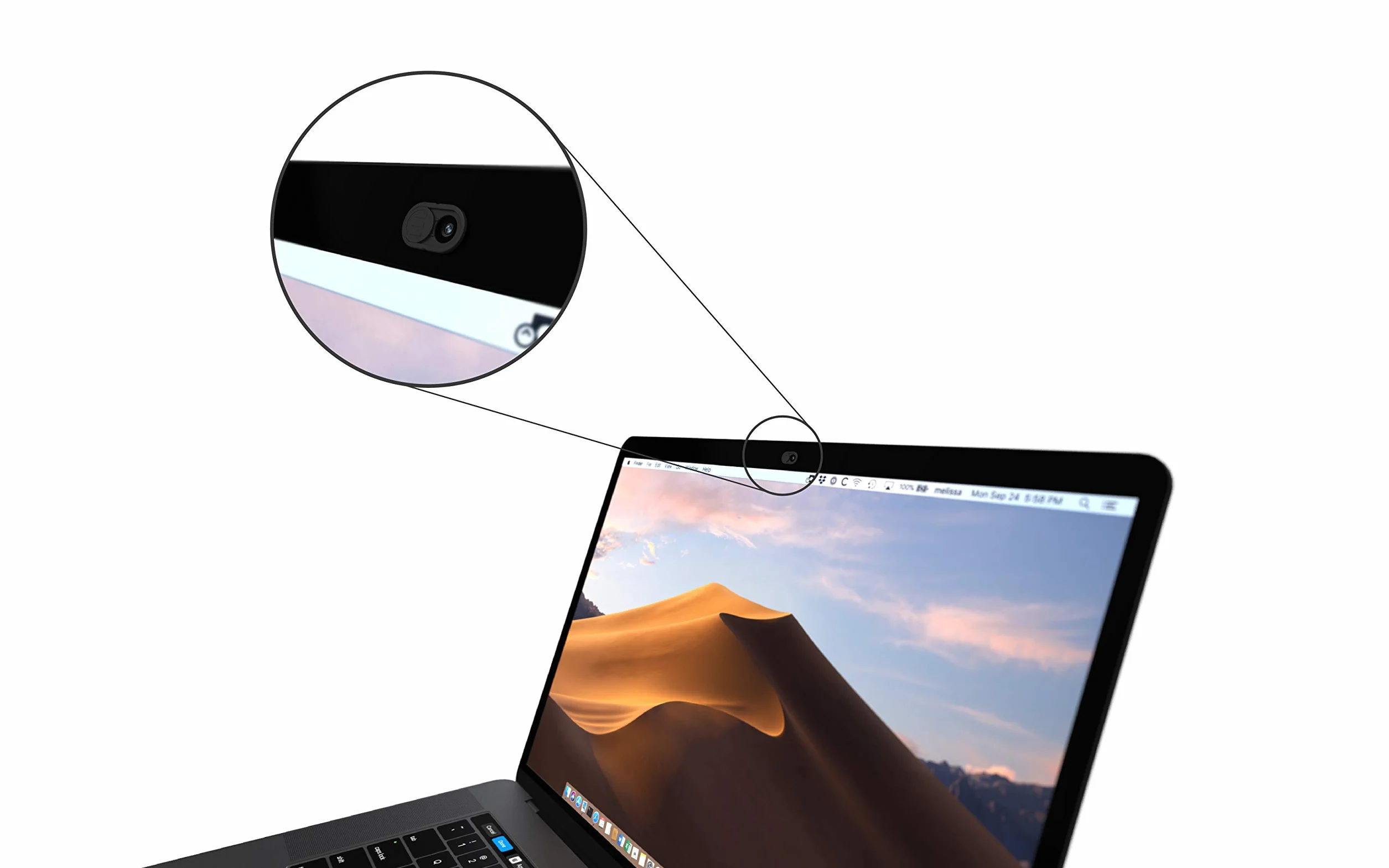 Copertura Webcam • Copertura Webcam • Adesivo scorrevole copertura della fotocamera • Made in Germany • Ultrafine • Nero, Confezione da 5
