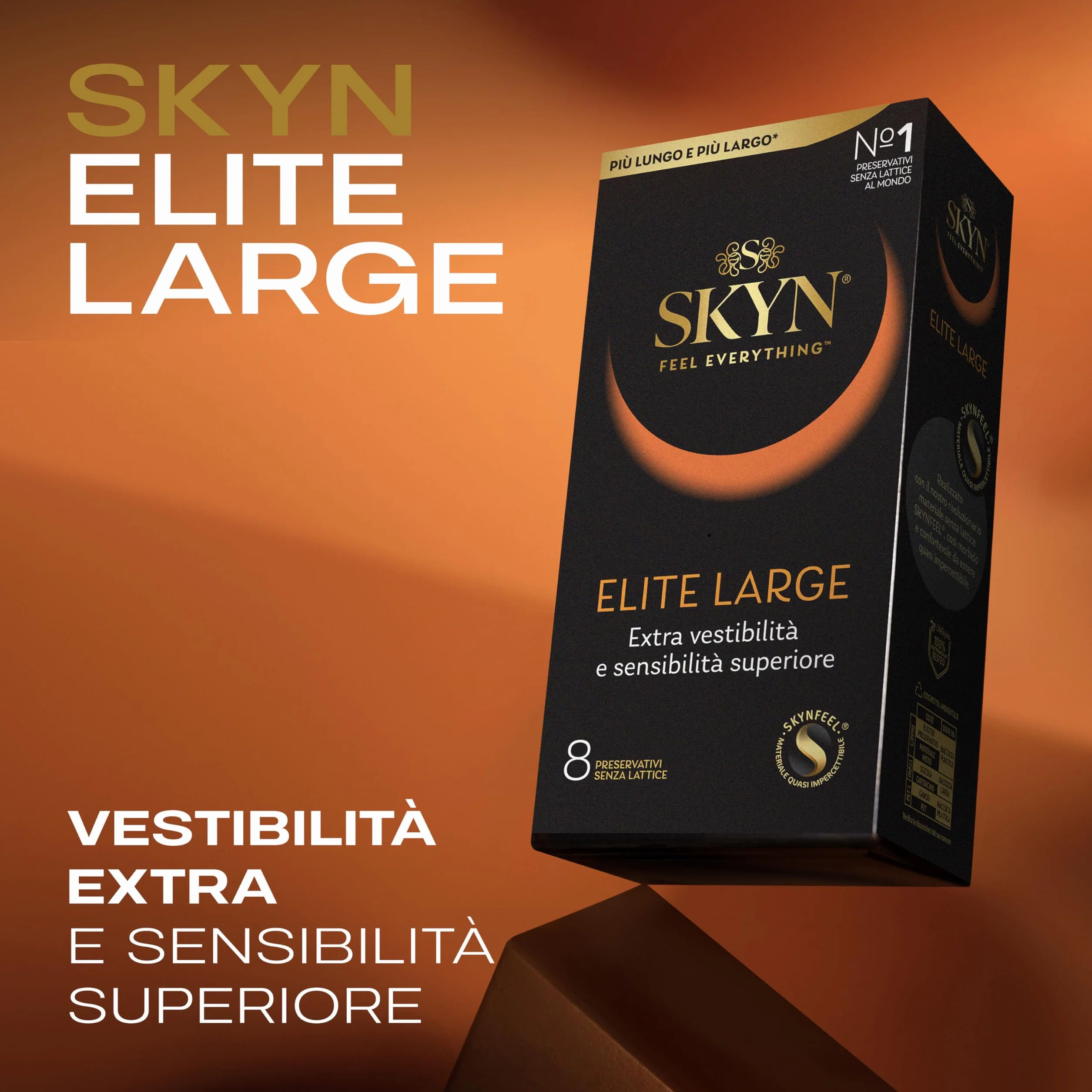 SKYN Elite Large Preservativi Senza Lattice in Poliisoprene Extra Sottili 8 Pezzi