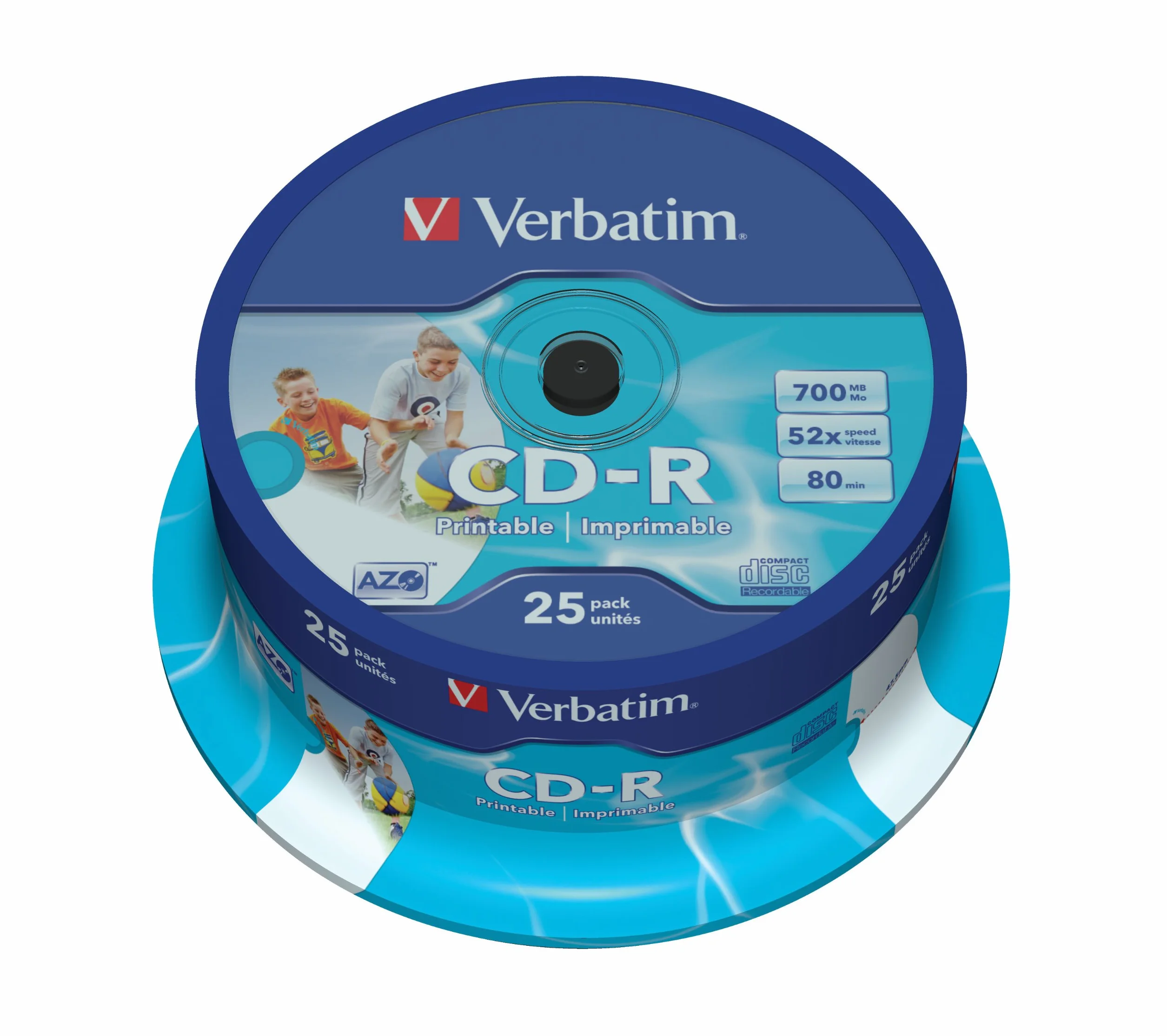 Verbatim VB-CRD19S2 Pa - CD-RW Virgin (CD-R, 700 MB, 25 pezzi (S), 120 mm, 0,83 pollici, 52 x)